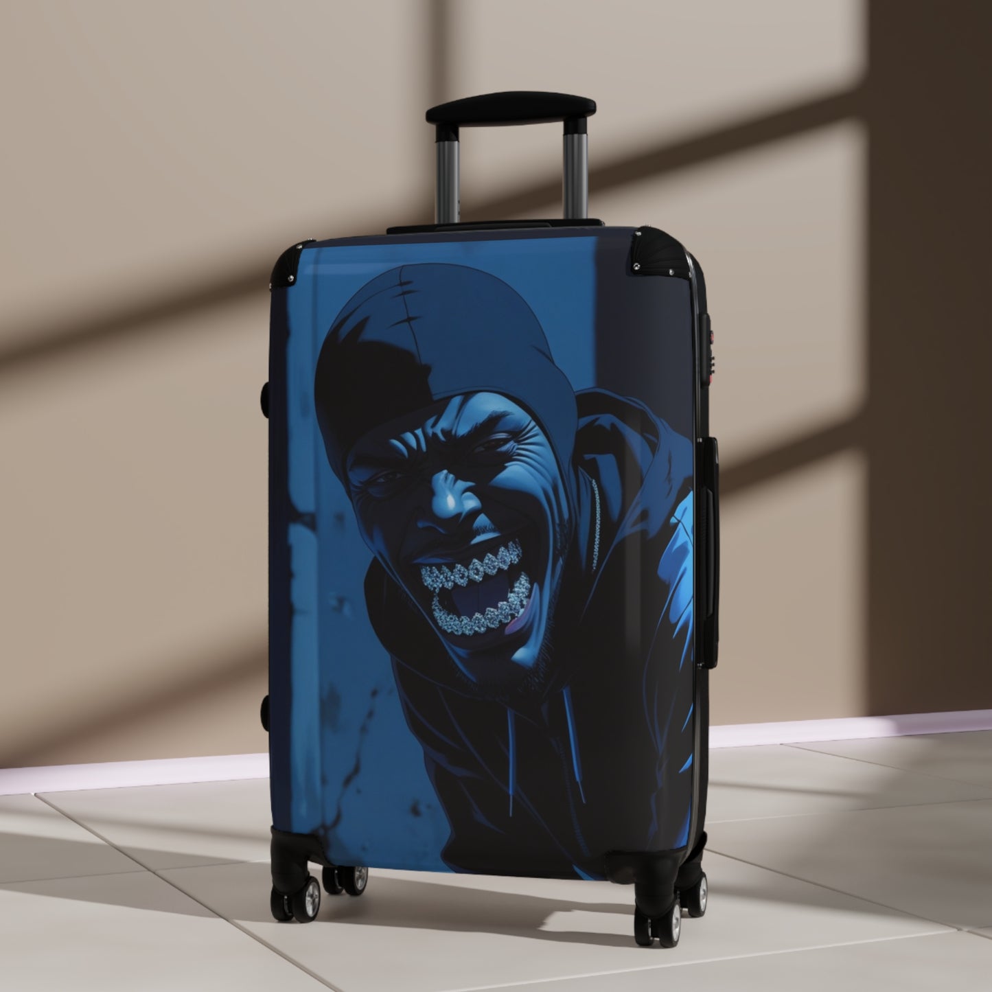 Urban Style Graphic Suitcase - Durable Travel Luggage with Bold Design