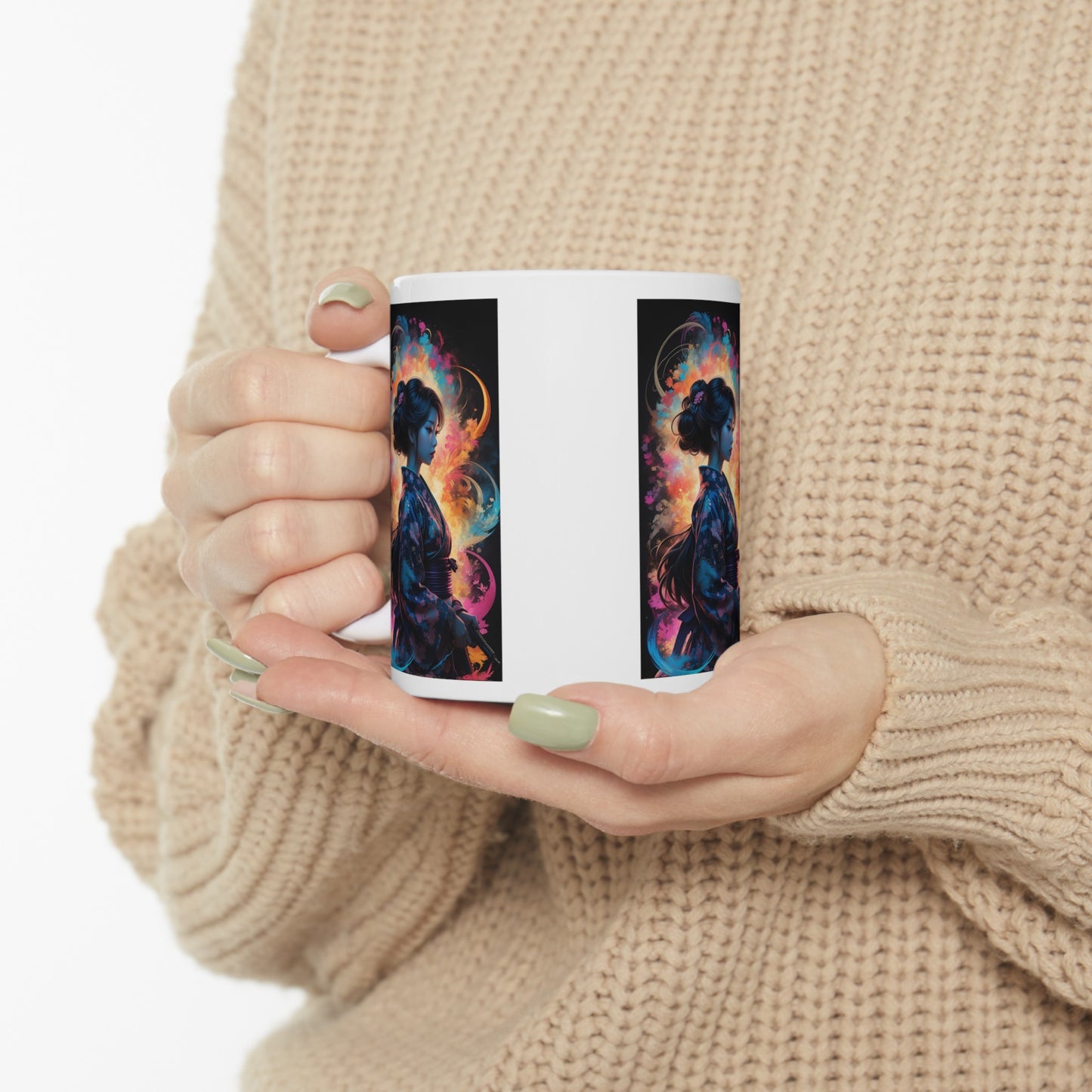Gangster Geisha | Anime | HD Graphic | Trendy | Artwork | Coffee | Tea | Hot Chocolate | 11oz | White Mug