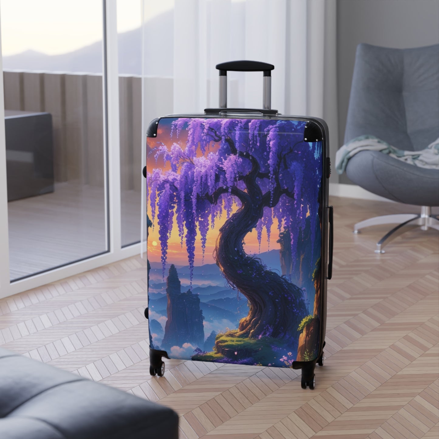 Fantasy Nature Design Suitcase - Traveler's Dream Luggage