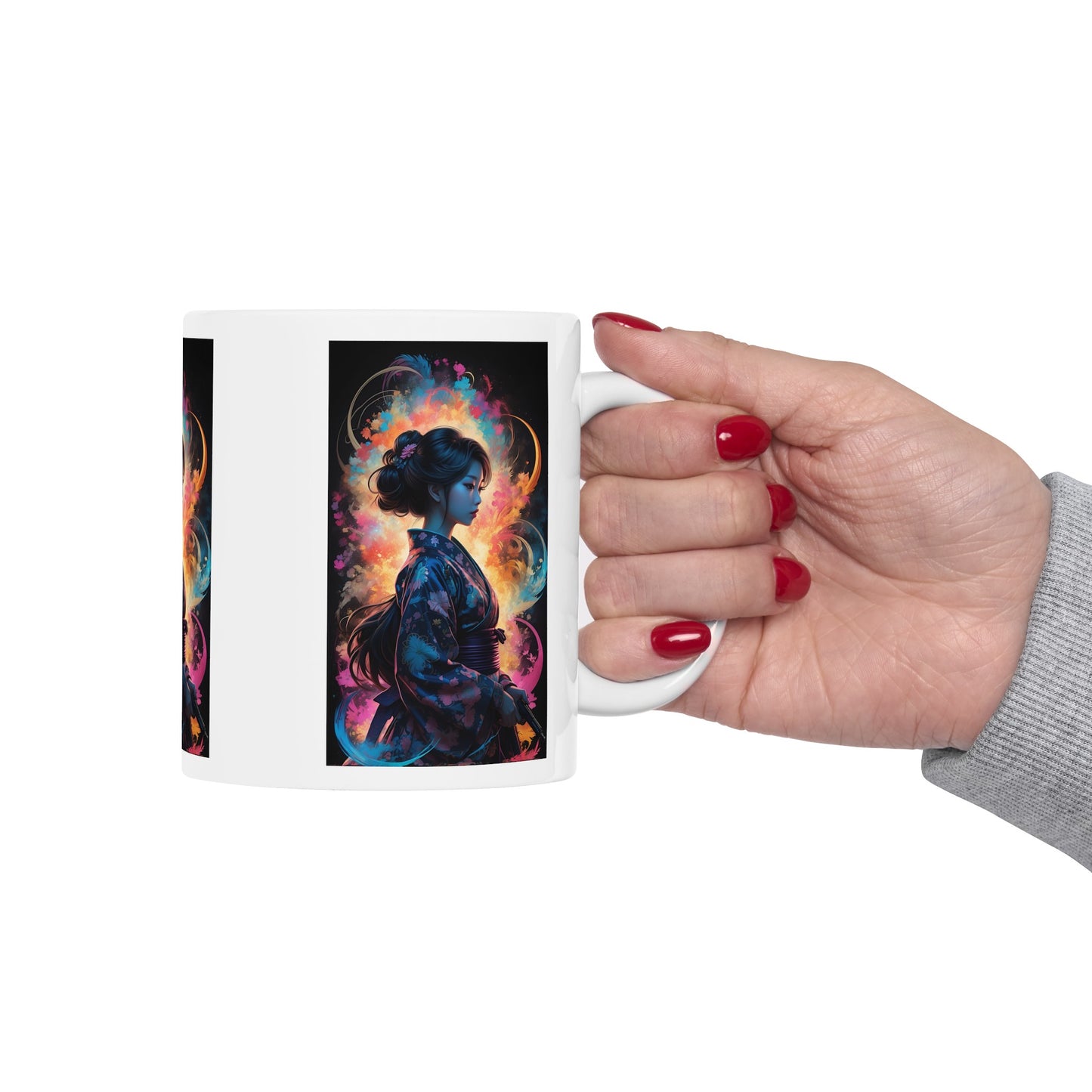 Gangster Geisha | Anime | HD Graphic | Trendy | Artwork | Coffee | Tea | Hot Chocolate | 11oz | White Mug