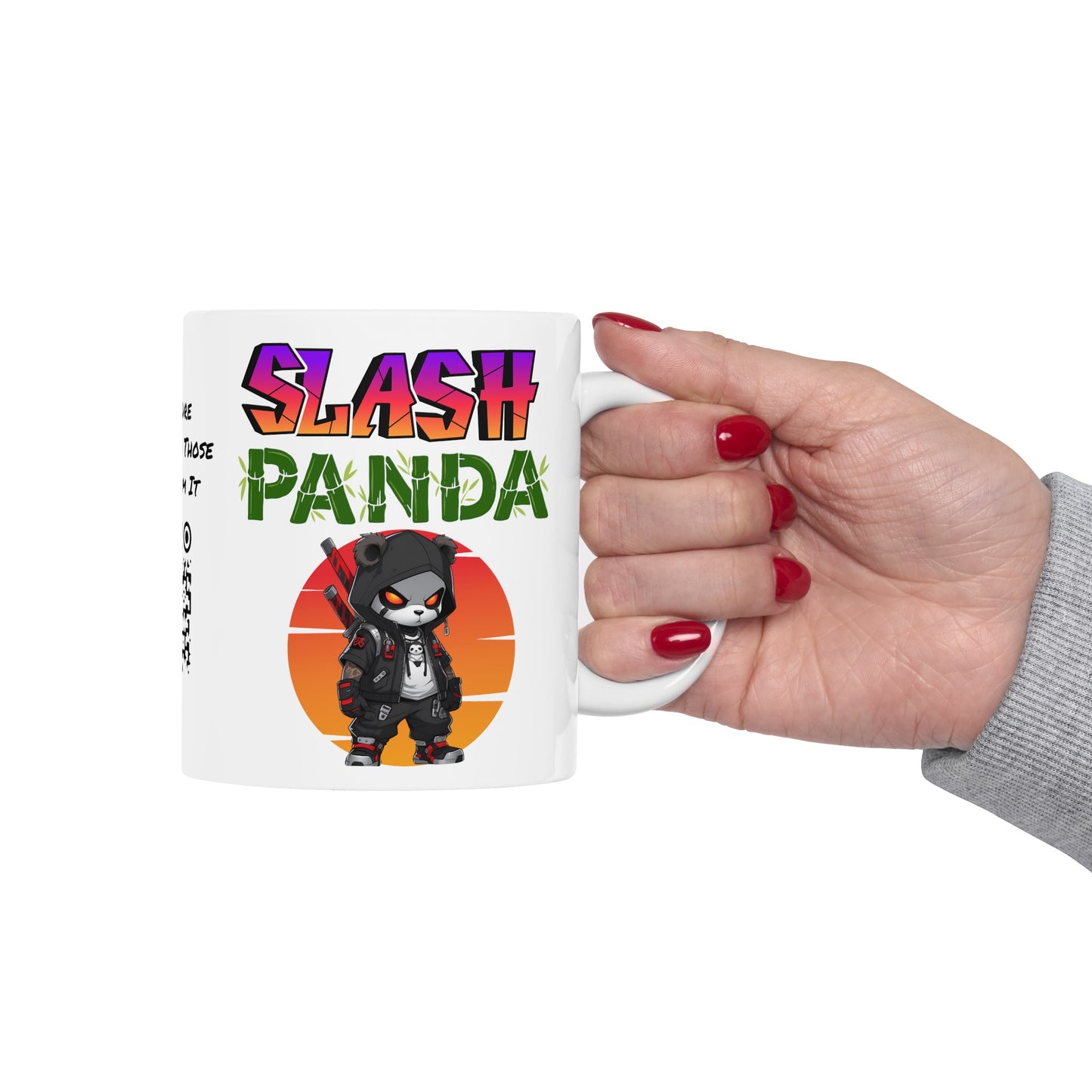 Slash Panda | Cute | Comic Book | Anime | Manga | Coffee | Tea | Hot Chocolate | 11oz | White Mug