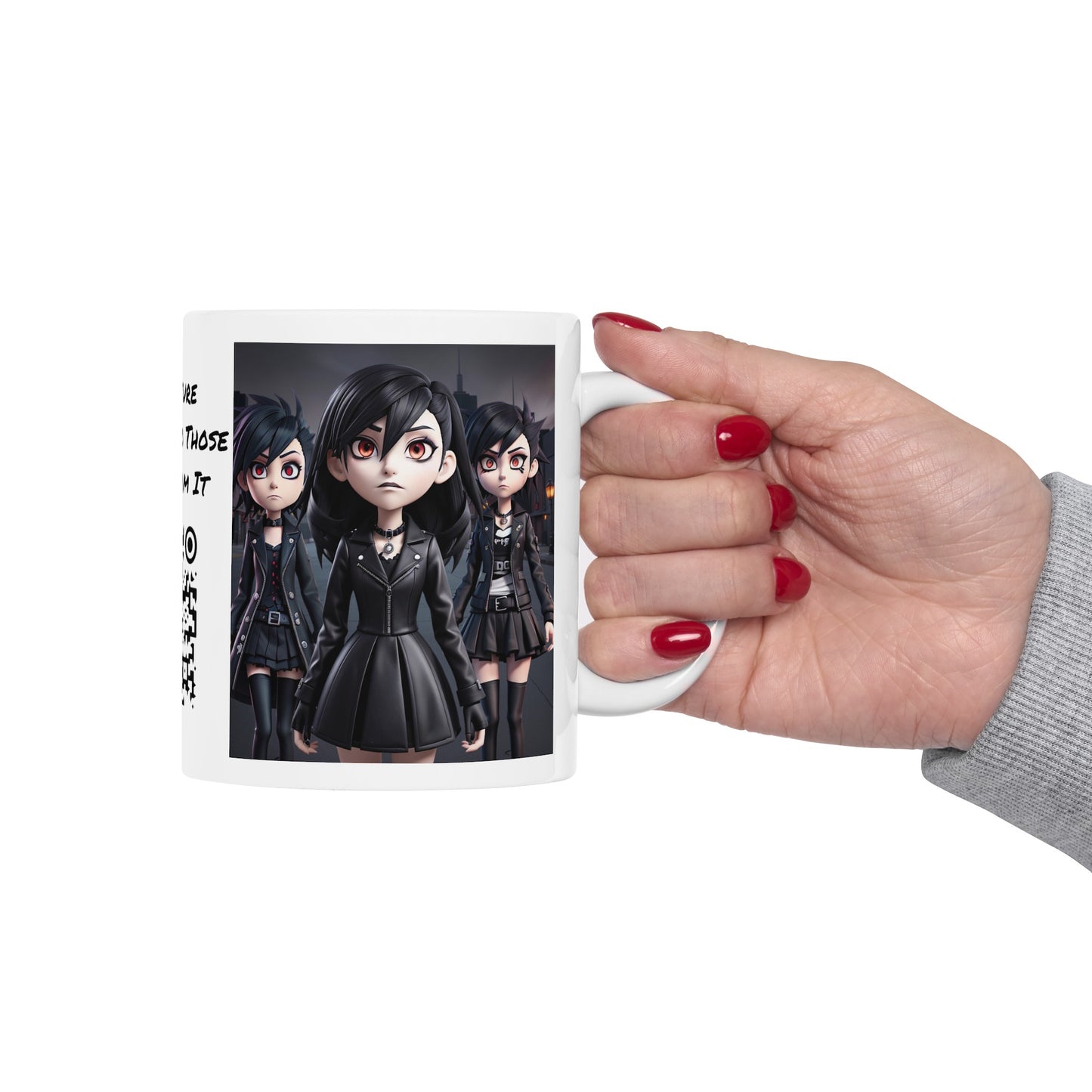 The Weyward Sisters | HD Graphic | 3D Animation | Macbeth | Shakespeare | Goth | Emo | Coffee | Tea | Hot Chocolate | 11oz | White Mug