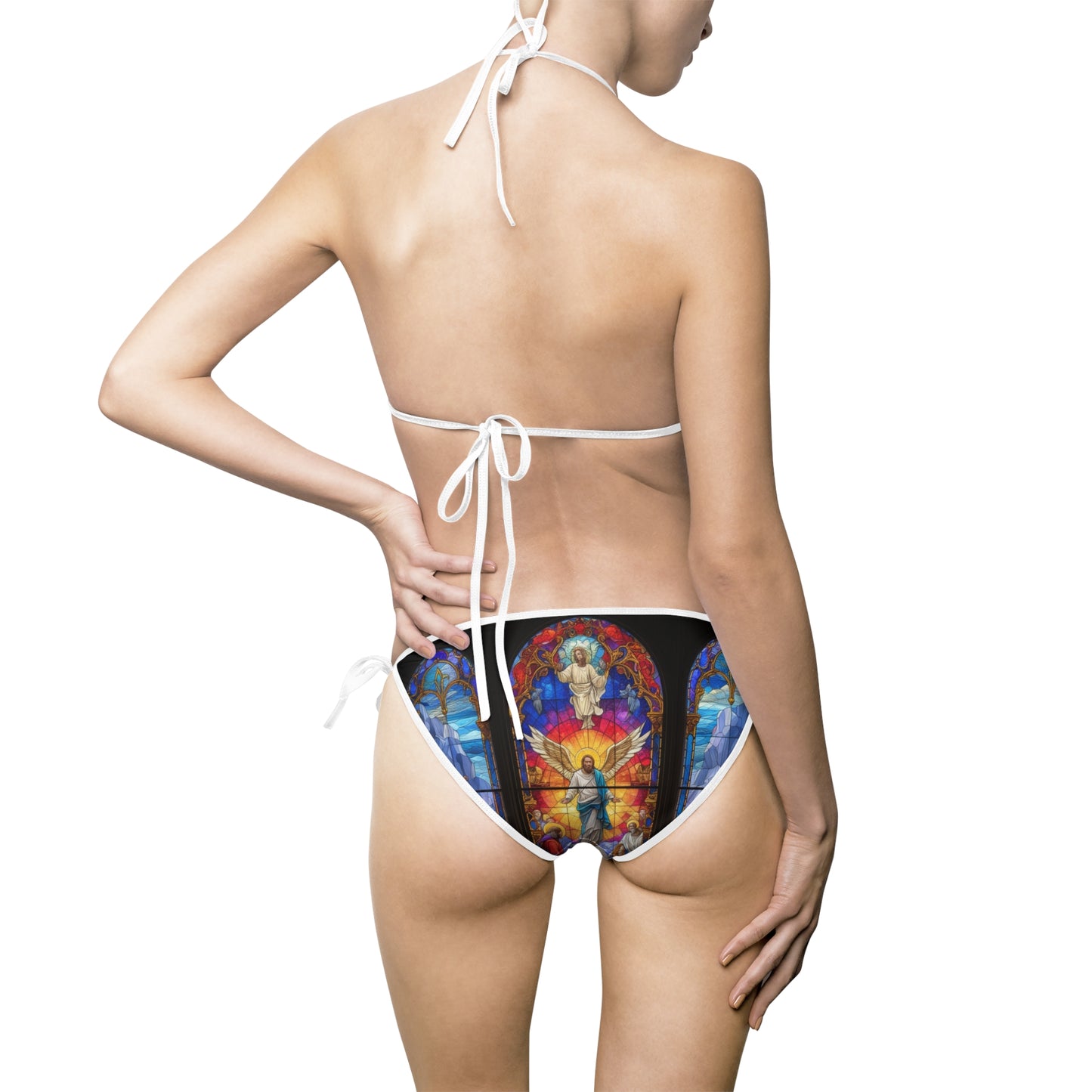 Angel Stained Glass Women's Bikini Swimsuit - Colorful Beachwear for Summer Fun