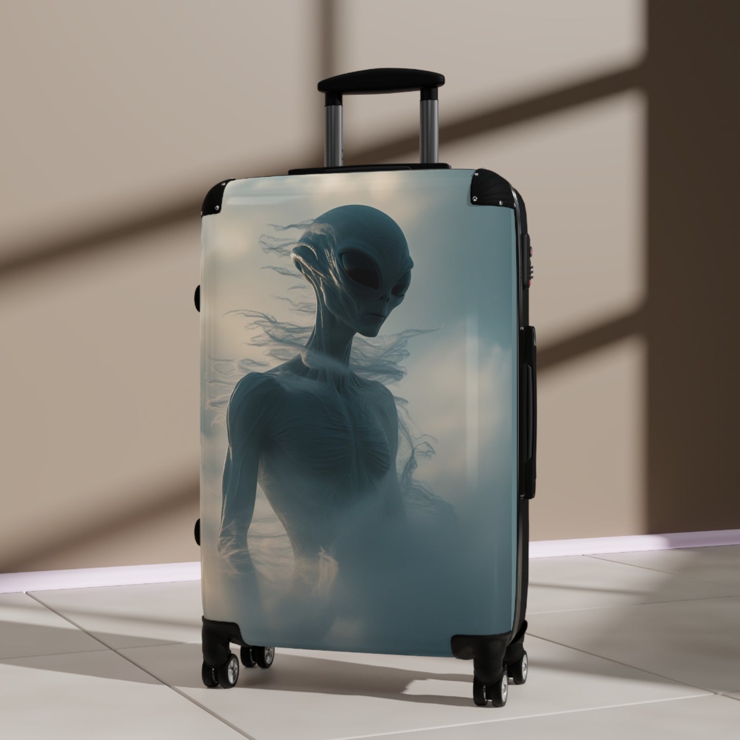 Mysterious Alien Suitcase | Unique Travel Luggage for Sci-Fi Lovers