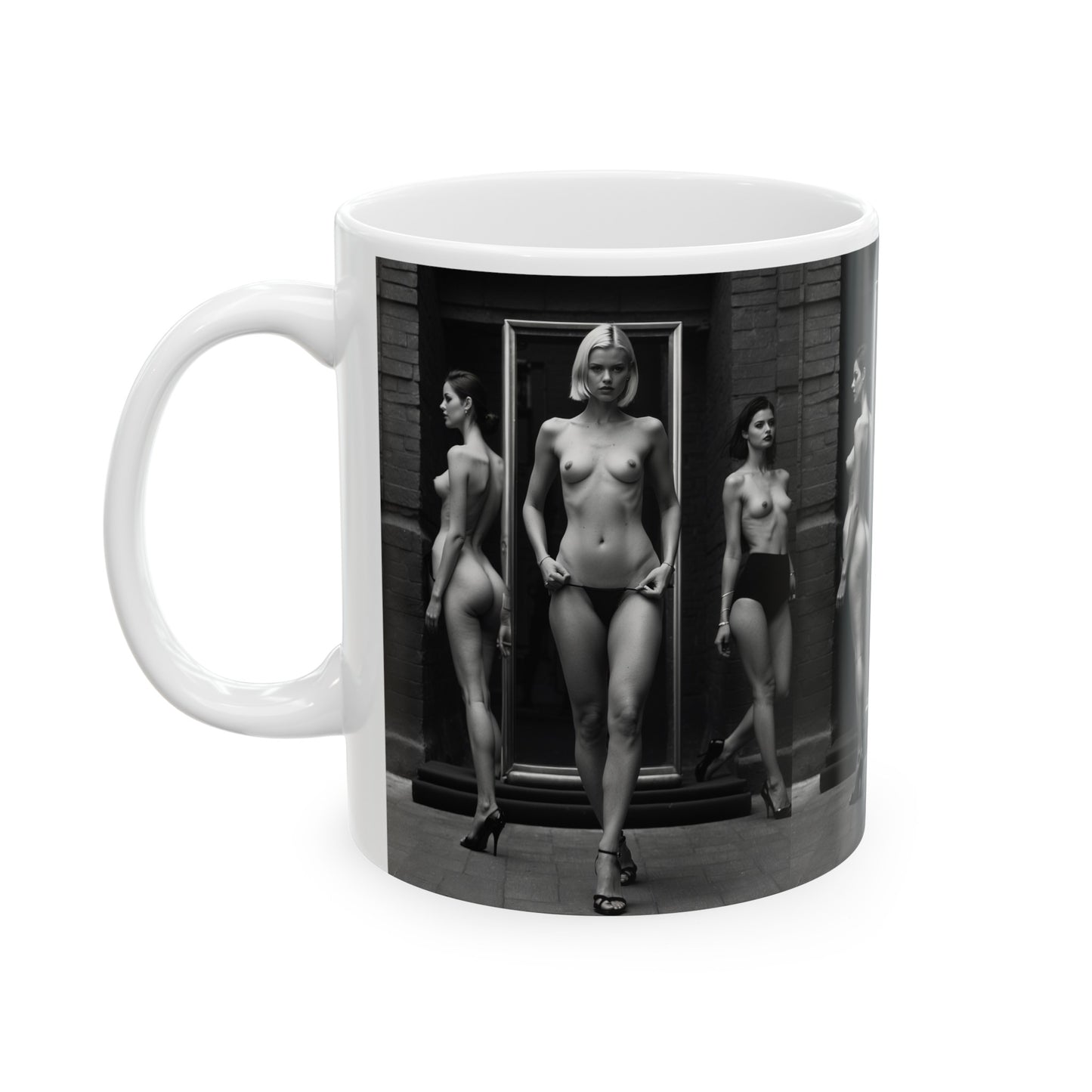 Black And White Beauties | Photorealism | Art | Nudes| Models | Fashion | HD Graphics | Coffee | Tea | Hot Chocolate | 11oz | White Mug