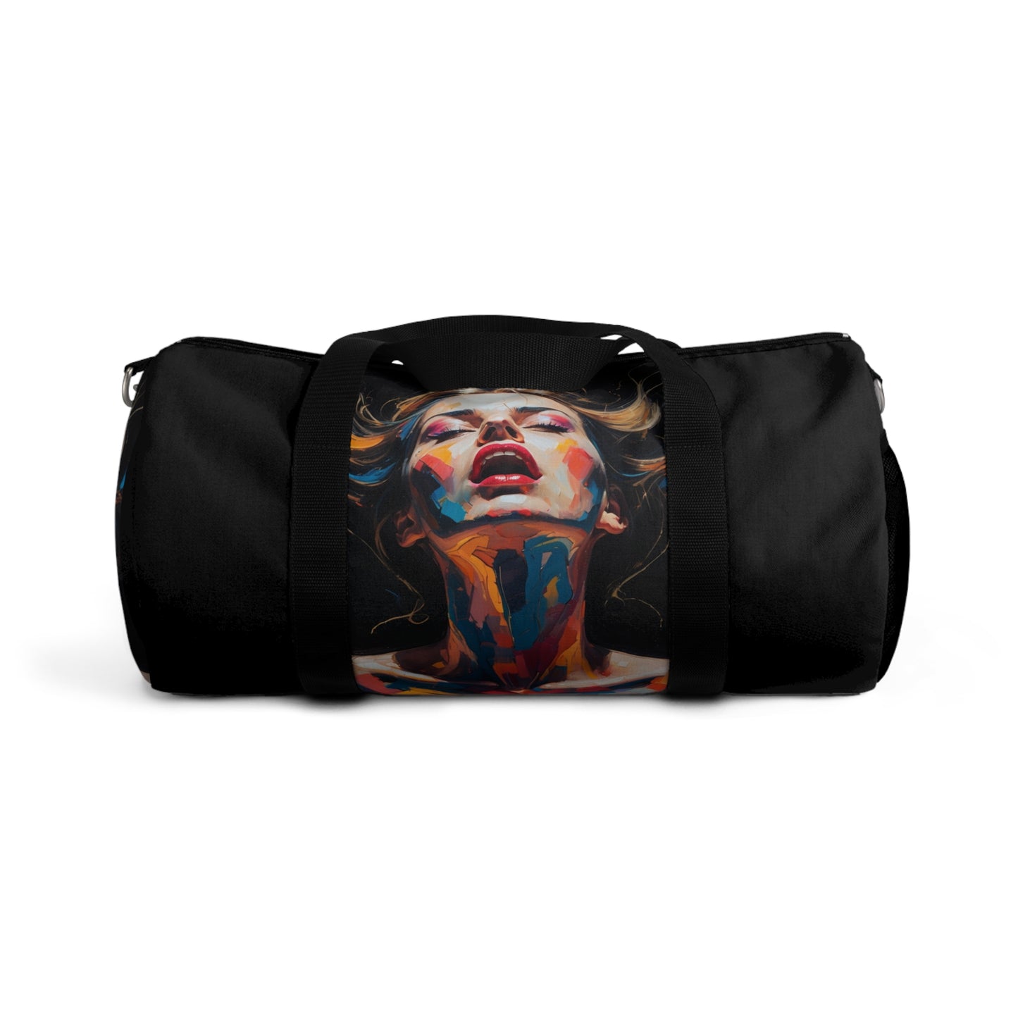 Artistic Expression Duffel Bag - Colorful Portrait Design for Gym & Travel