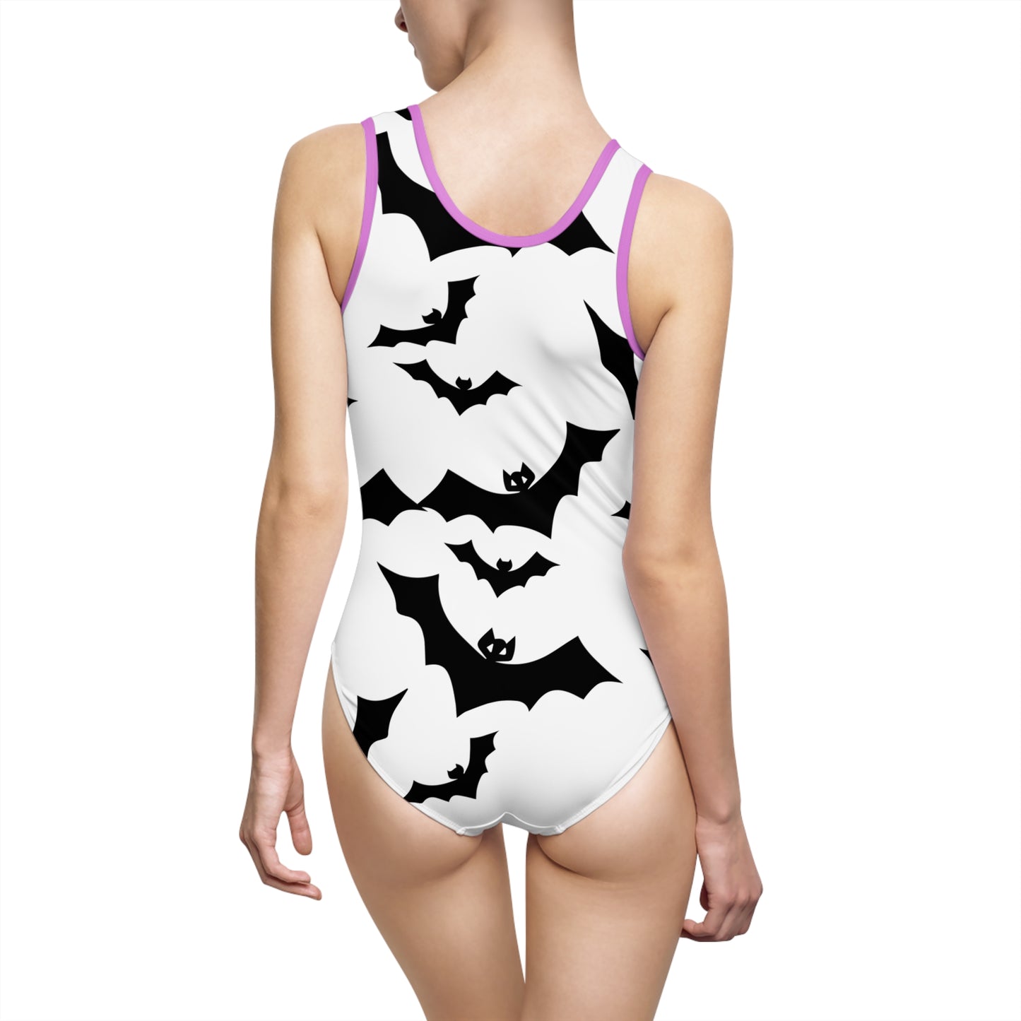 Gothic Bat Print Women's Classic One-Piece Swimsuit
