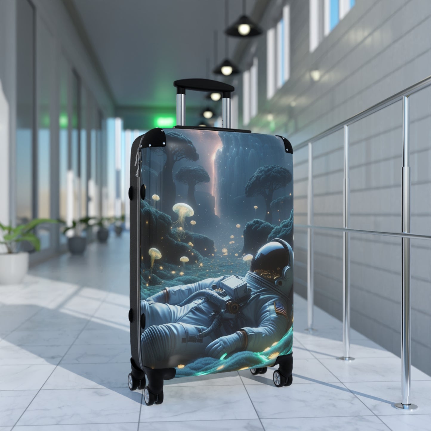 Astronaut In The Ocean Hard Shell Suitcase - Unique Travel Luggage for Space Lovers