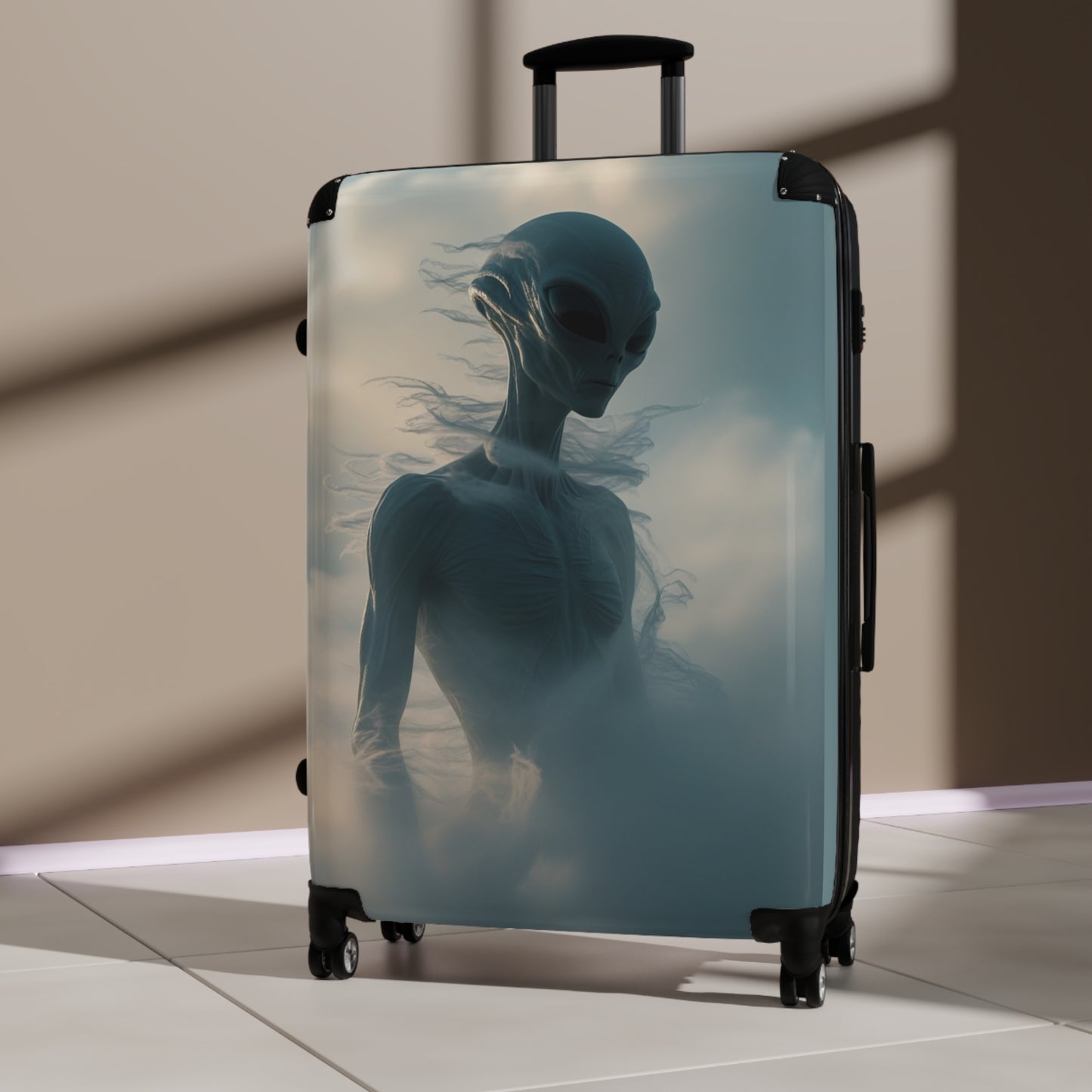 Mysterious Alien Suitcase | Unique Travel Luggage for Sci-Fi Lovers