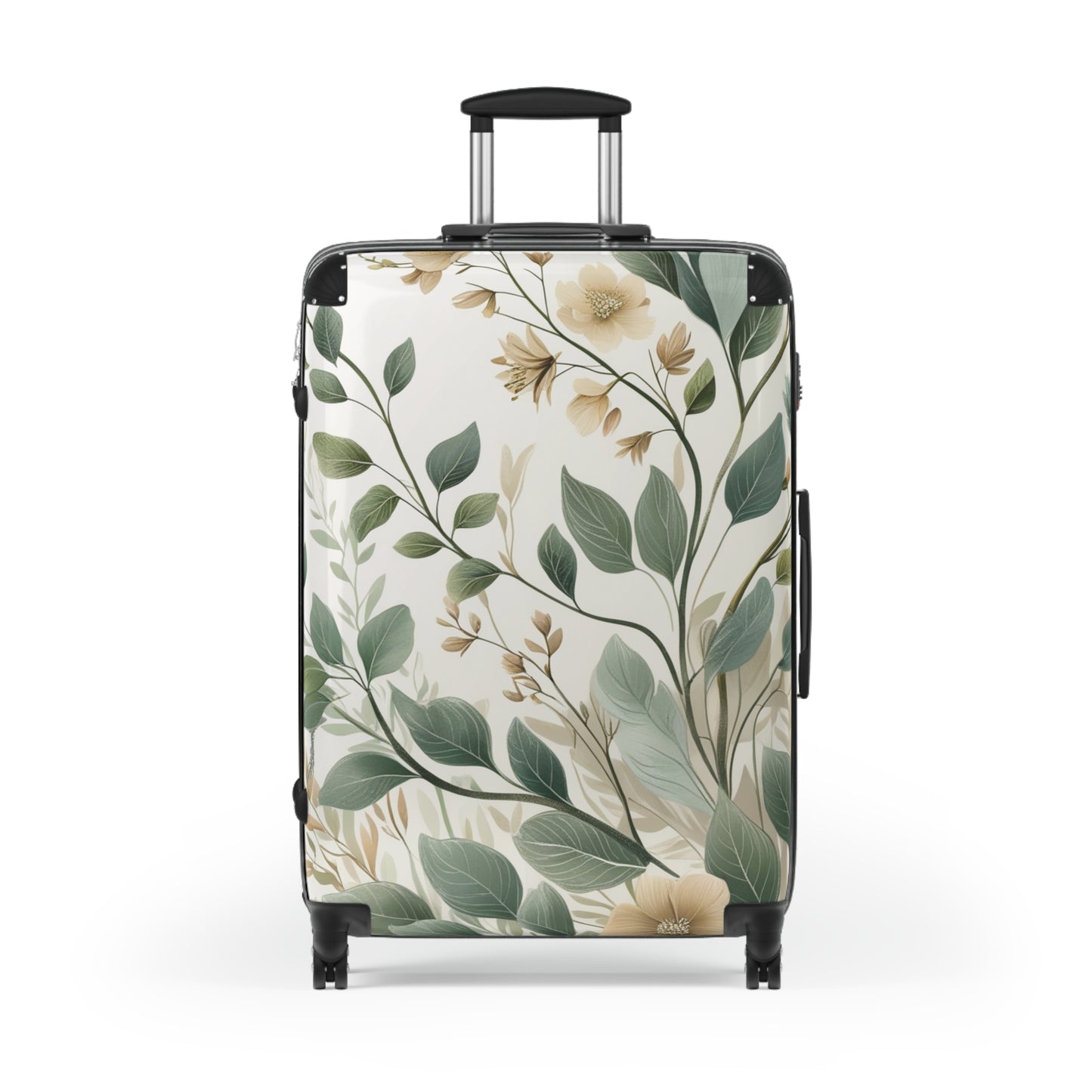 Botanical Print Suitcase for Travel Enthusiasts - Perfect for Vacations & Getaways