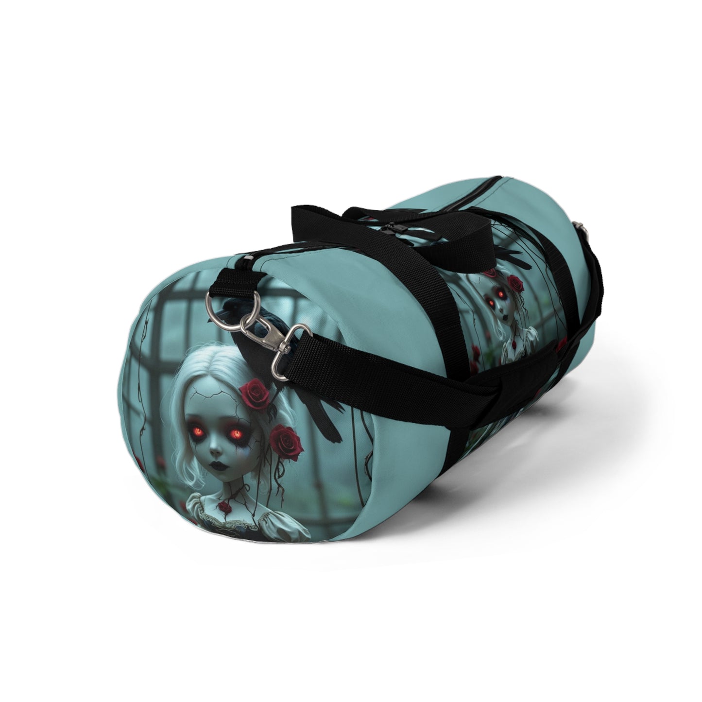 Gothic Doll Duffel Bag - Unique Travel and Gym Bag