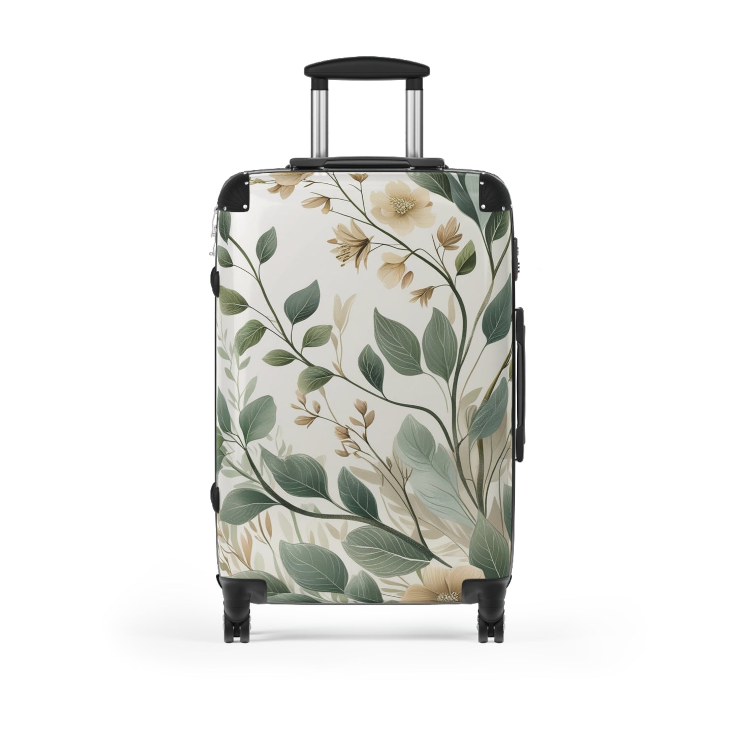 Botanical Print Suitcase for Travel Enthusiasts - Perfect for Vacations & Getaways