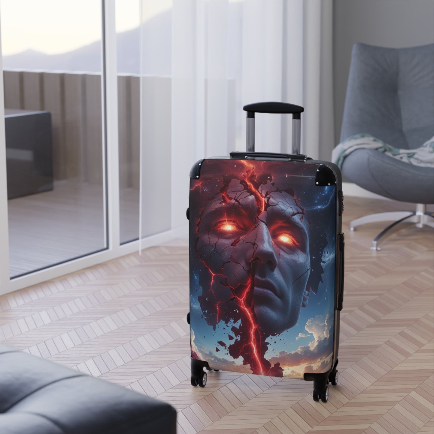 Bold Artwork Carry-On Suitcase with Artistic Design