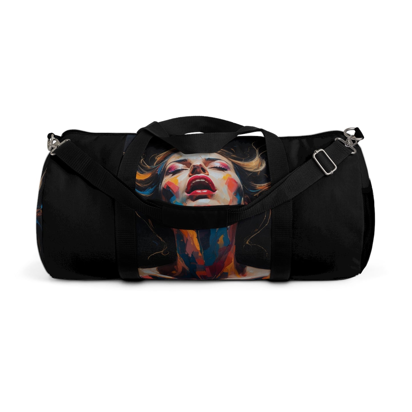 Artistic Expression Duffel Bag - Colorful Portrait Design for Gym & Travel