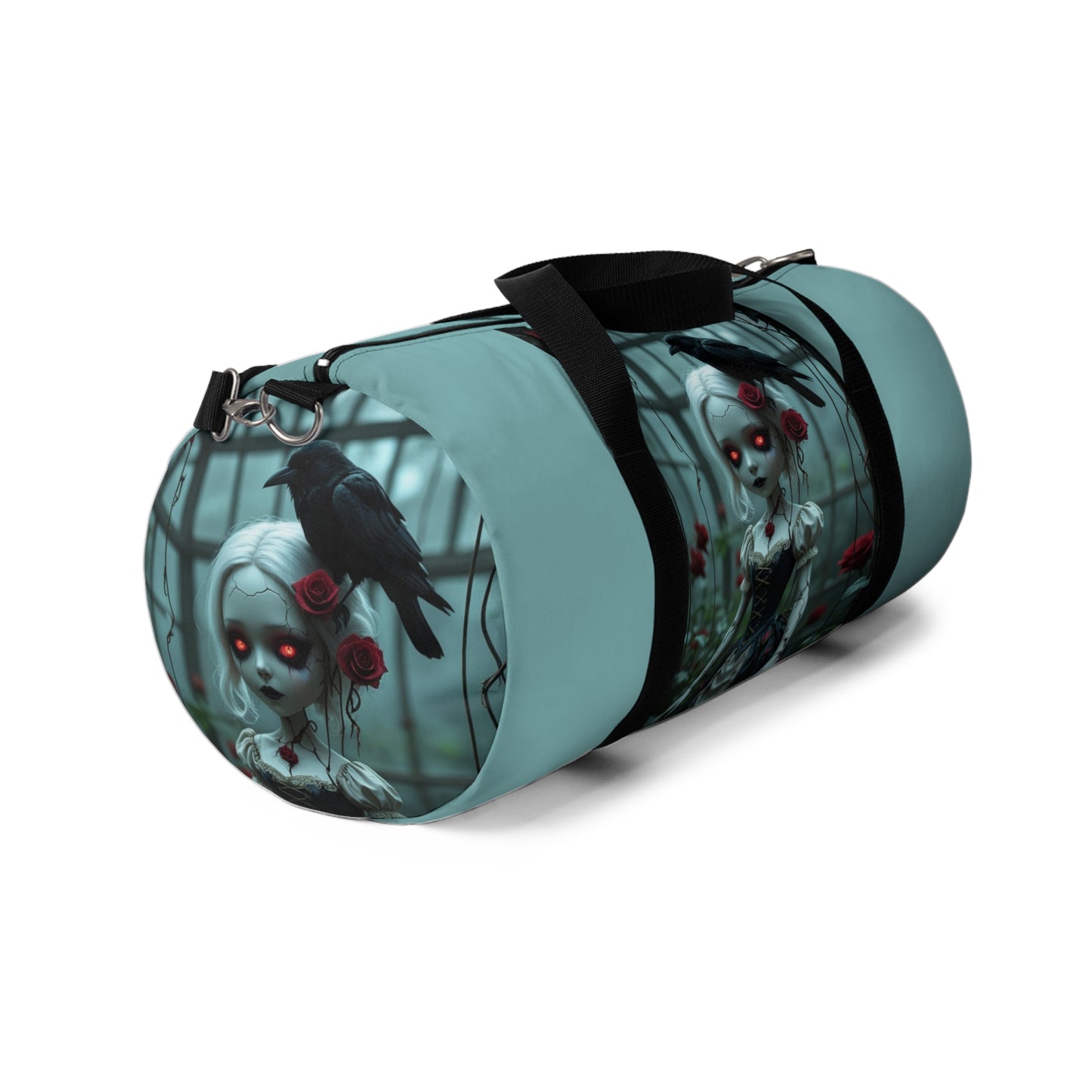 Gothic Doll Duffel Bag - Unique Travel and Gym Bag