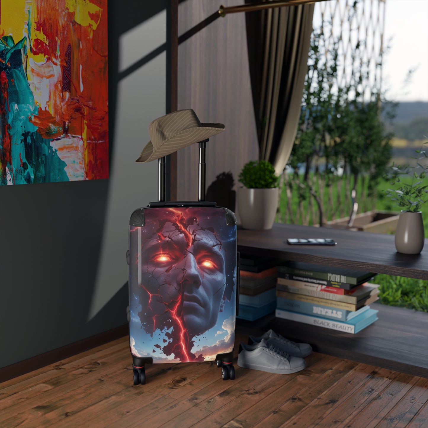 Bold Artwork Carry-On Suitcase with Artistic Design