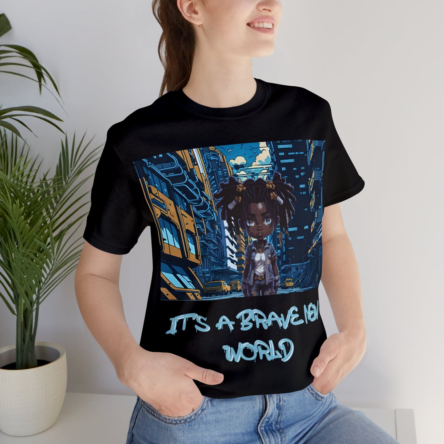 Brave New World | Black Girl Magic | Anime | HD Graphic | Trendy | Artwork | Unisex | Men's | Women's | Tee | T-Shirt