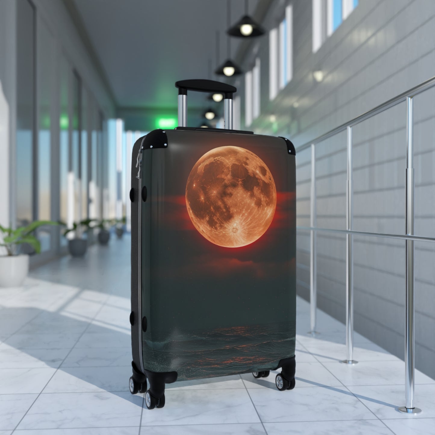 Moonlit Ocean Suitcase - Stylish Travel Luggage for Adventure Seekers