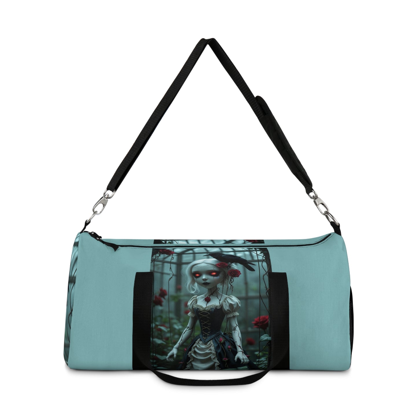 Gothic Doll Duffel Bag - Unique Travel and Gym Bag