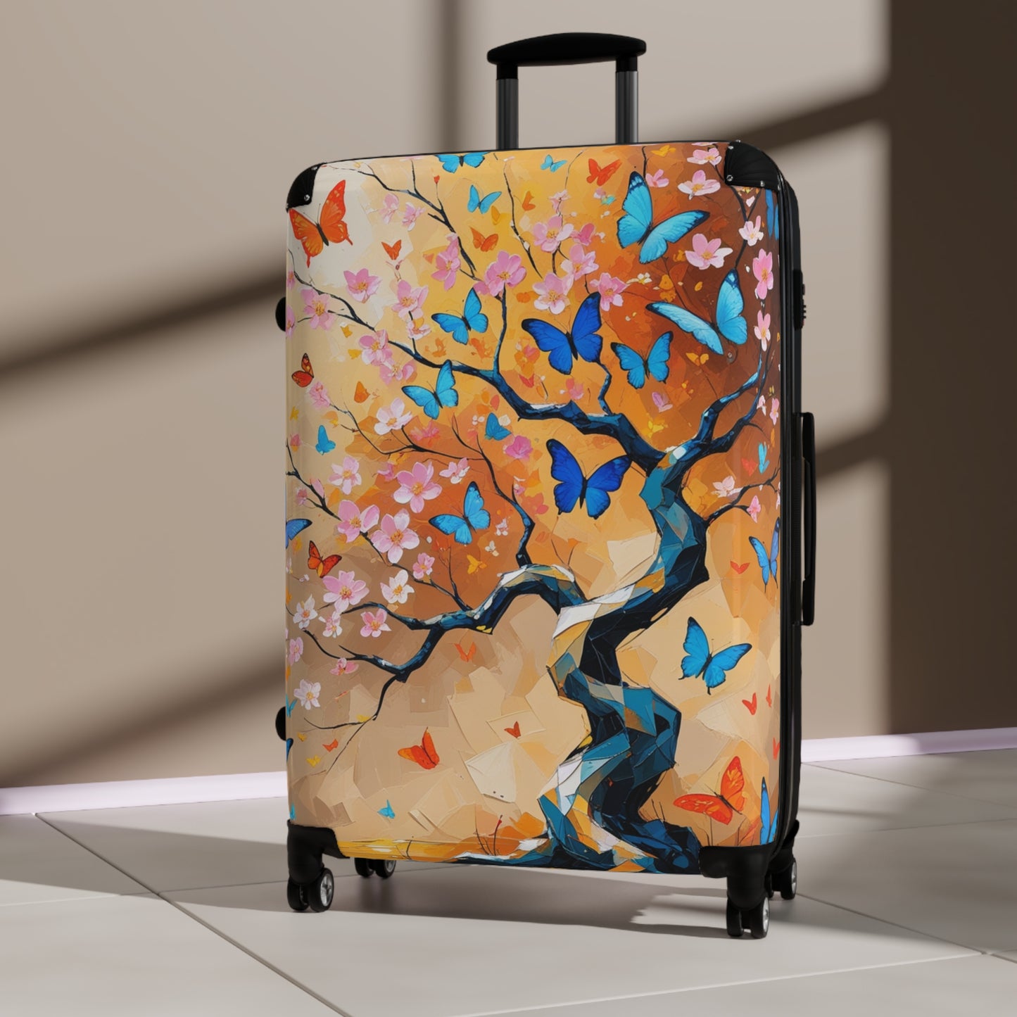 Colorful Butterfly Suitcase - Vibrant Travel Luggage for Adventurers