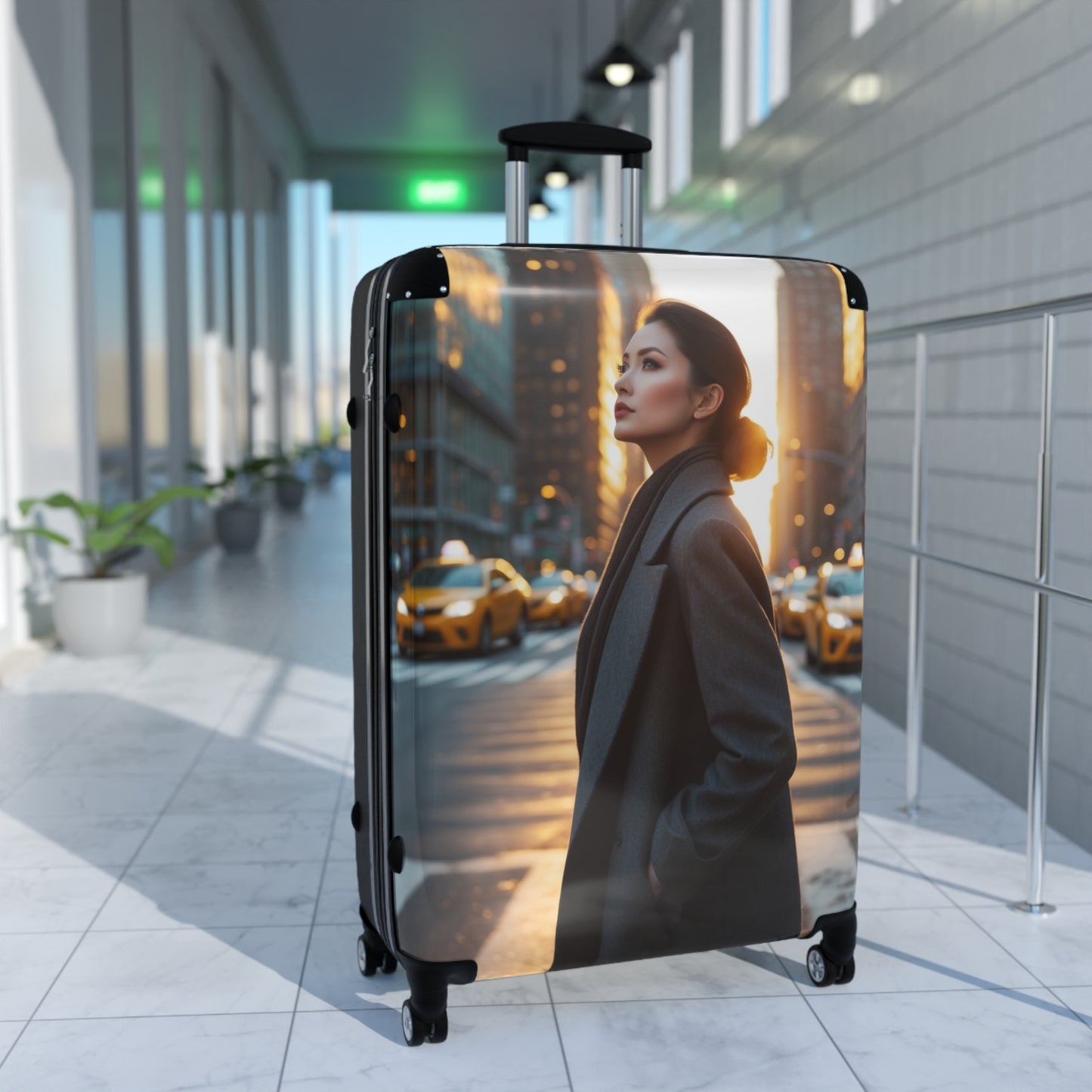 Stylish Cityscape Suitcase for Travel Enthusiasts
