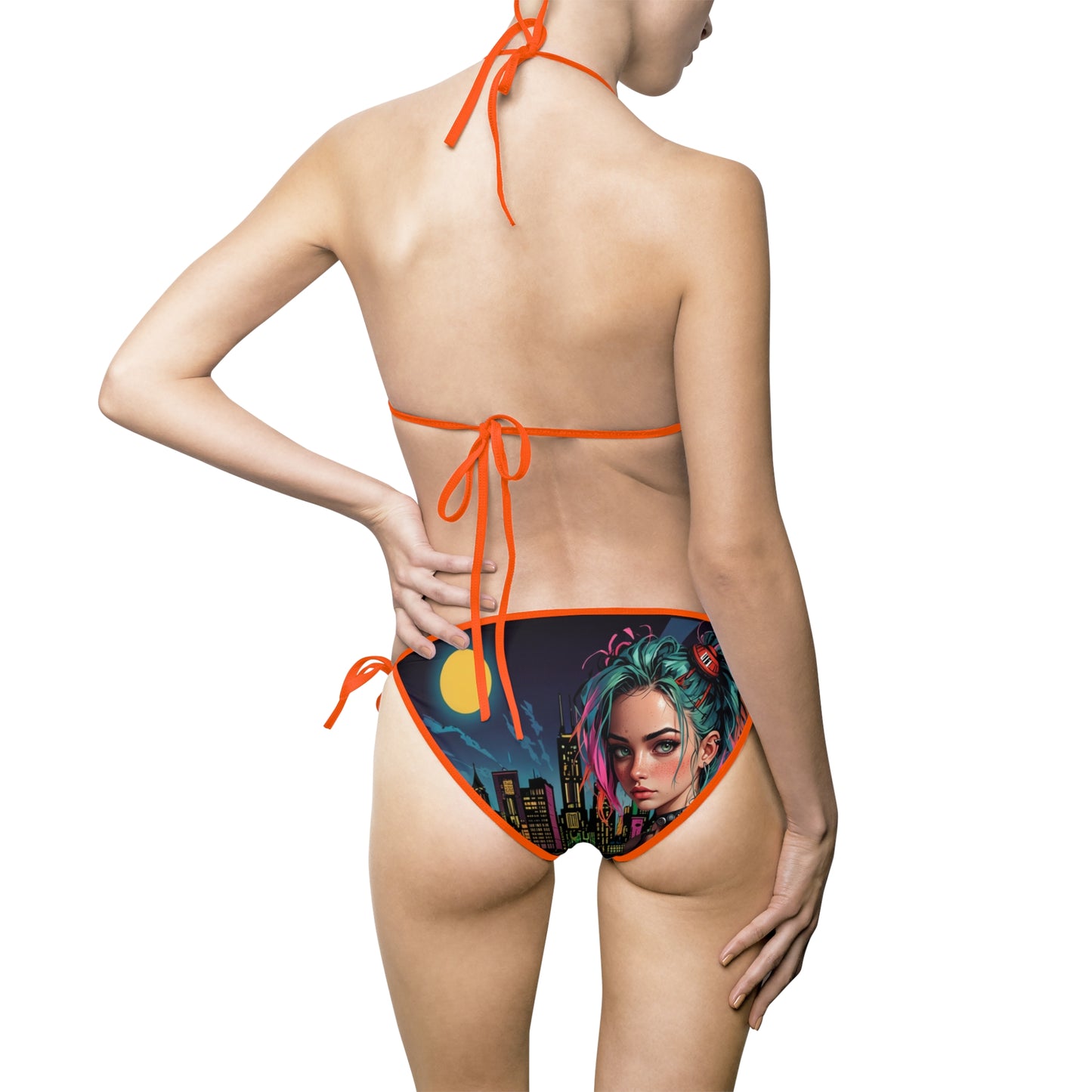 Stylish Women's Bikini Swimsuit - Vibrant Graphic Design for Beach & Pool
