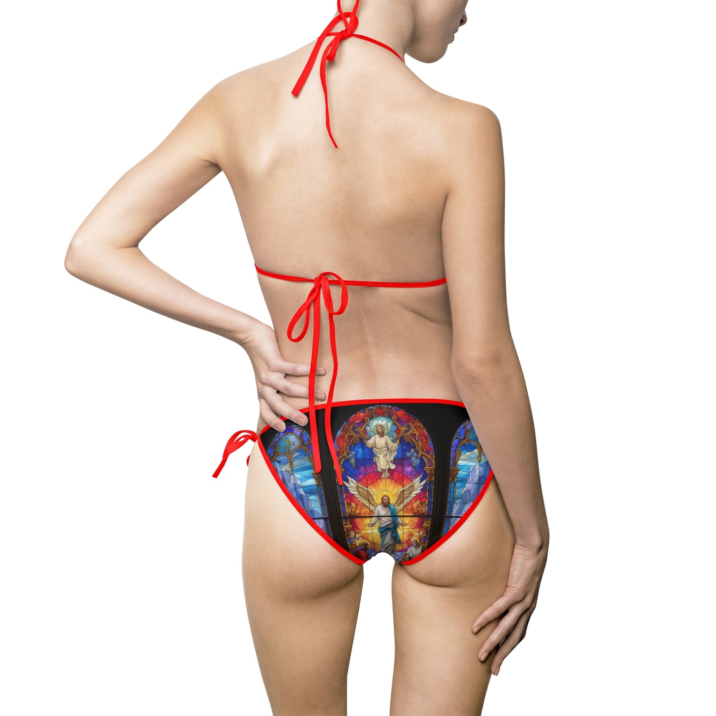 Angel Stained Glass Women's Bikini Swimsuit - Colorful Beachwear for Summer Fun
