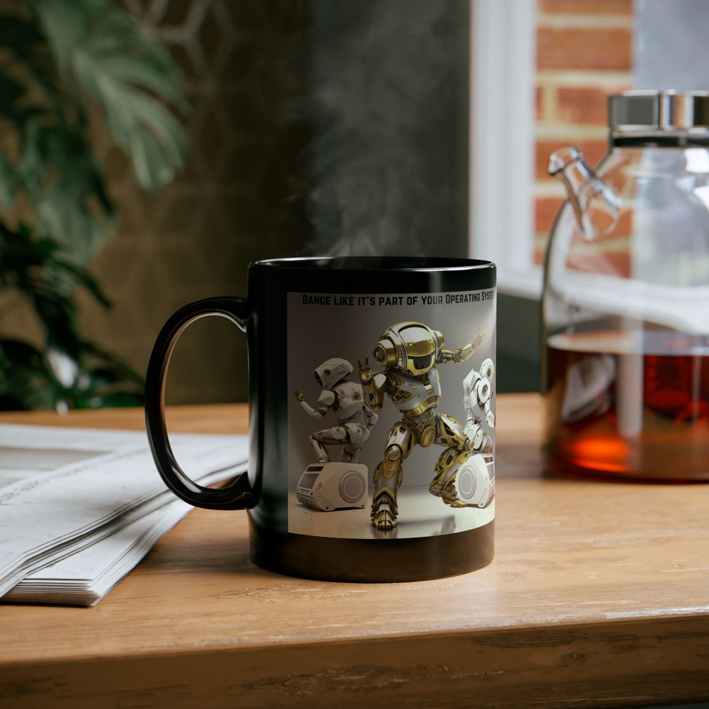 Dancing Robot Mug | Party Gift | Rave | Techno | House Music | Hip Hop | Fun | Coffee | HD Graphics | Mug 11oz. | Cool | Tea | Hot Chocolate