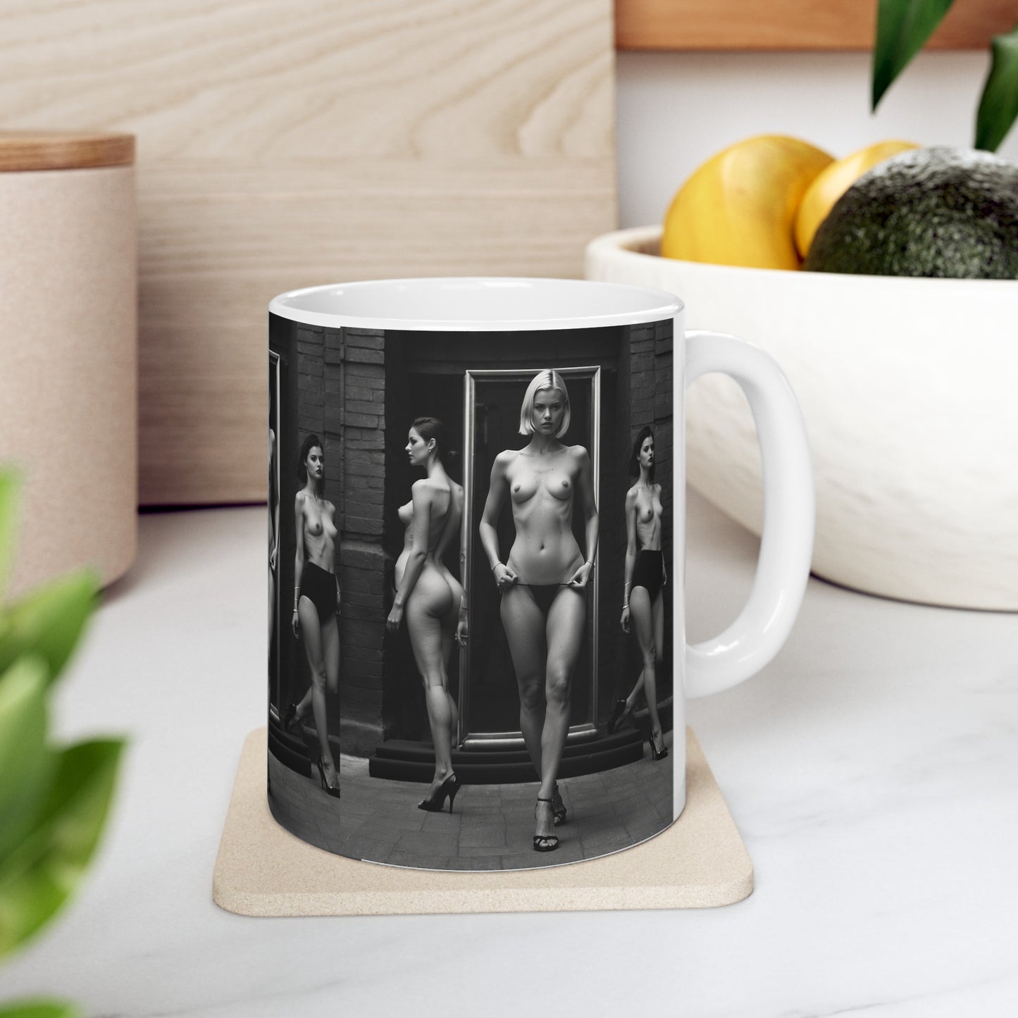 Black And White Beauties | Photorealism | Art | Nudes| Models | Fashion | HD Graphics | Coffee | Tea | Hot Chocolate | 11oz | White Mug
