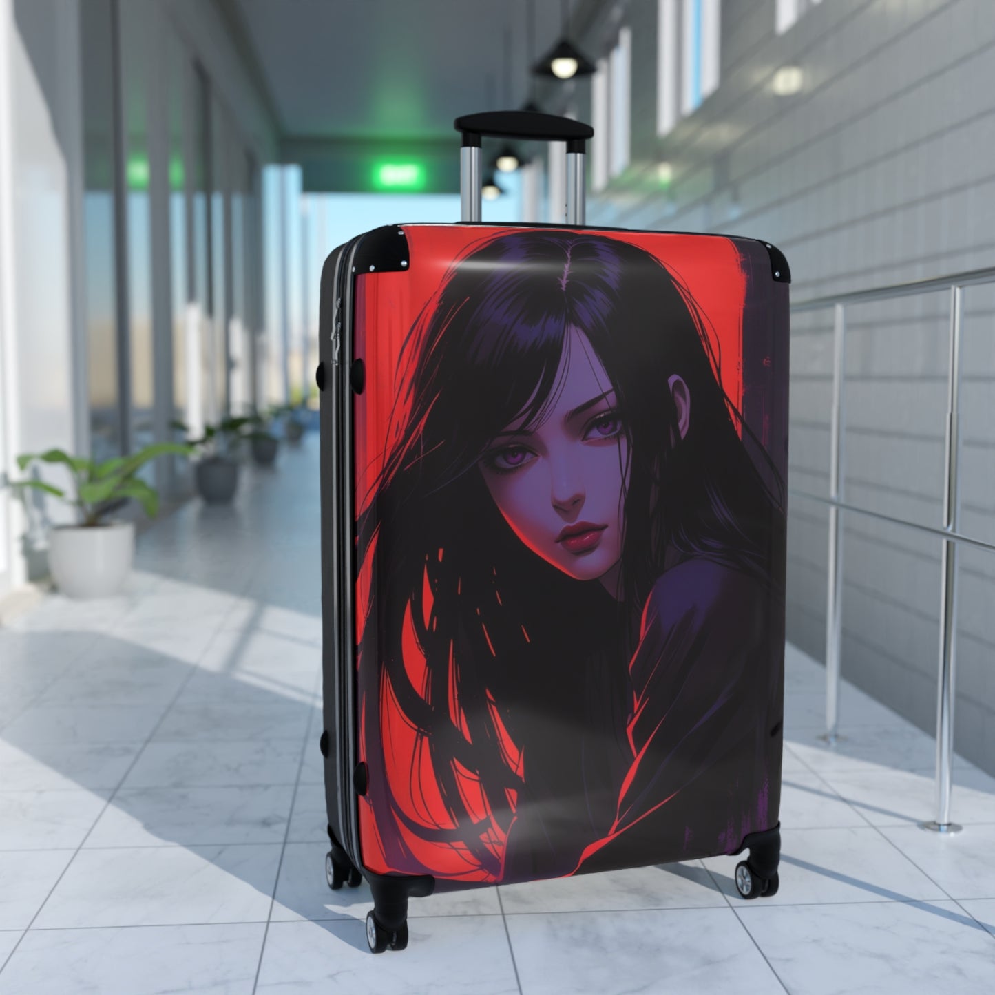 Stylish Anime Suitcase with Bold Artwork