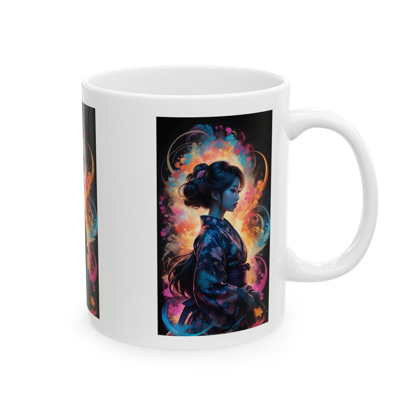 Gangster Geisha | Anime | HD Graphic | Trendy | Artwork | Coffee | Tea | Hot Chocolate | 11oz | White Mug
