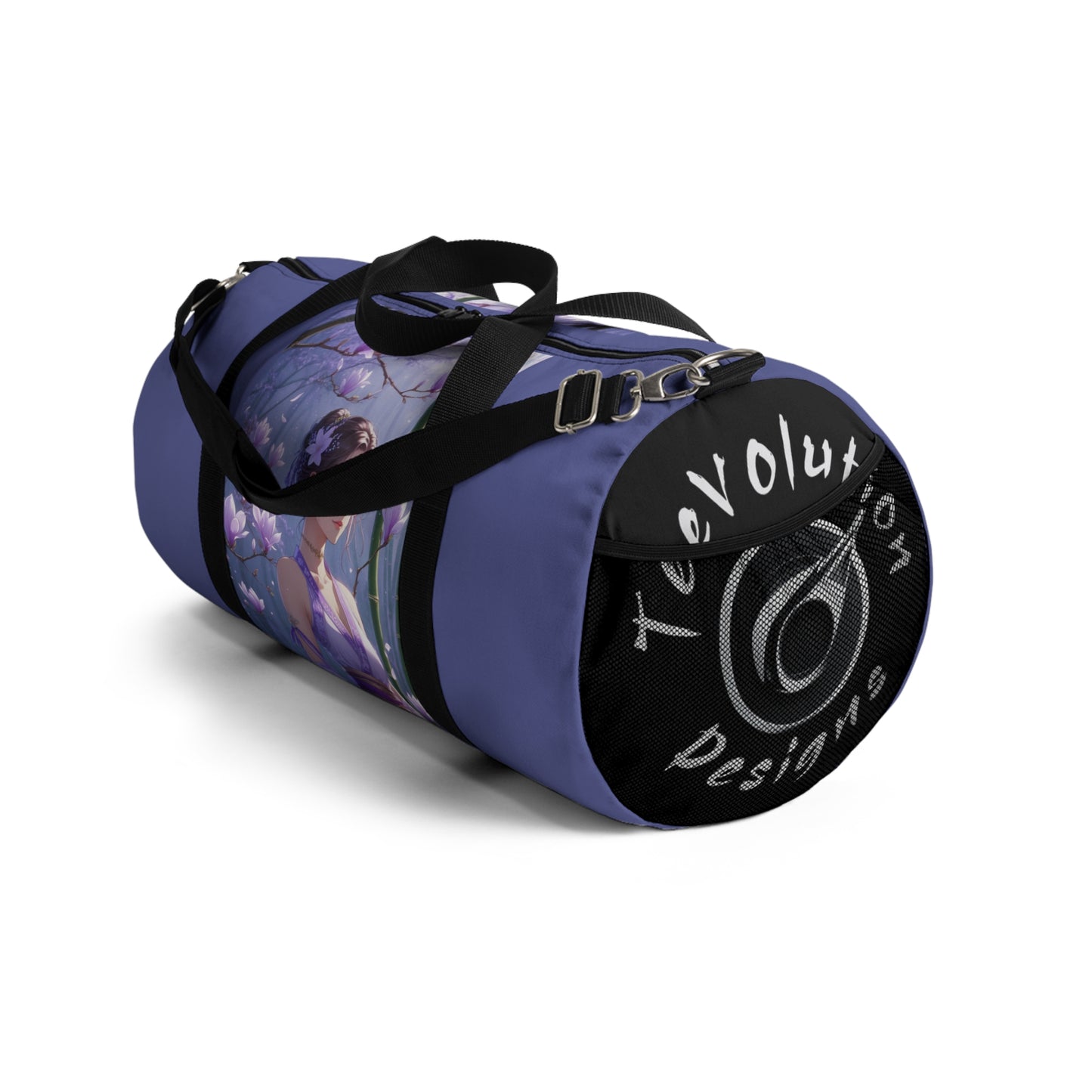 Serene Floral Duffel Bag - Elegant Travel Companion