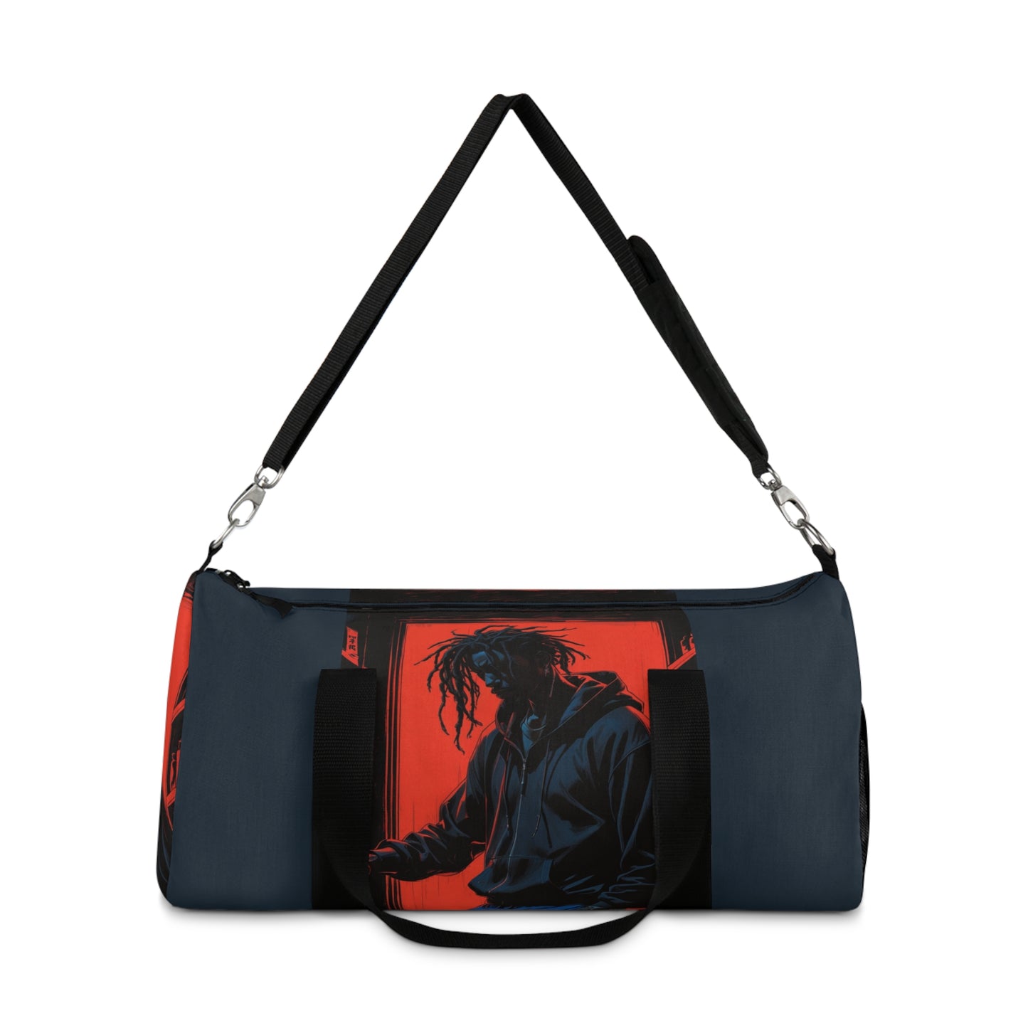 Urban Style Duffel Bag with Bold Graphic Design