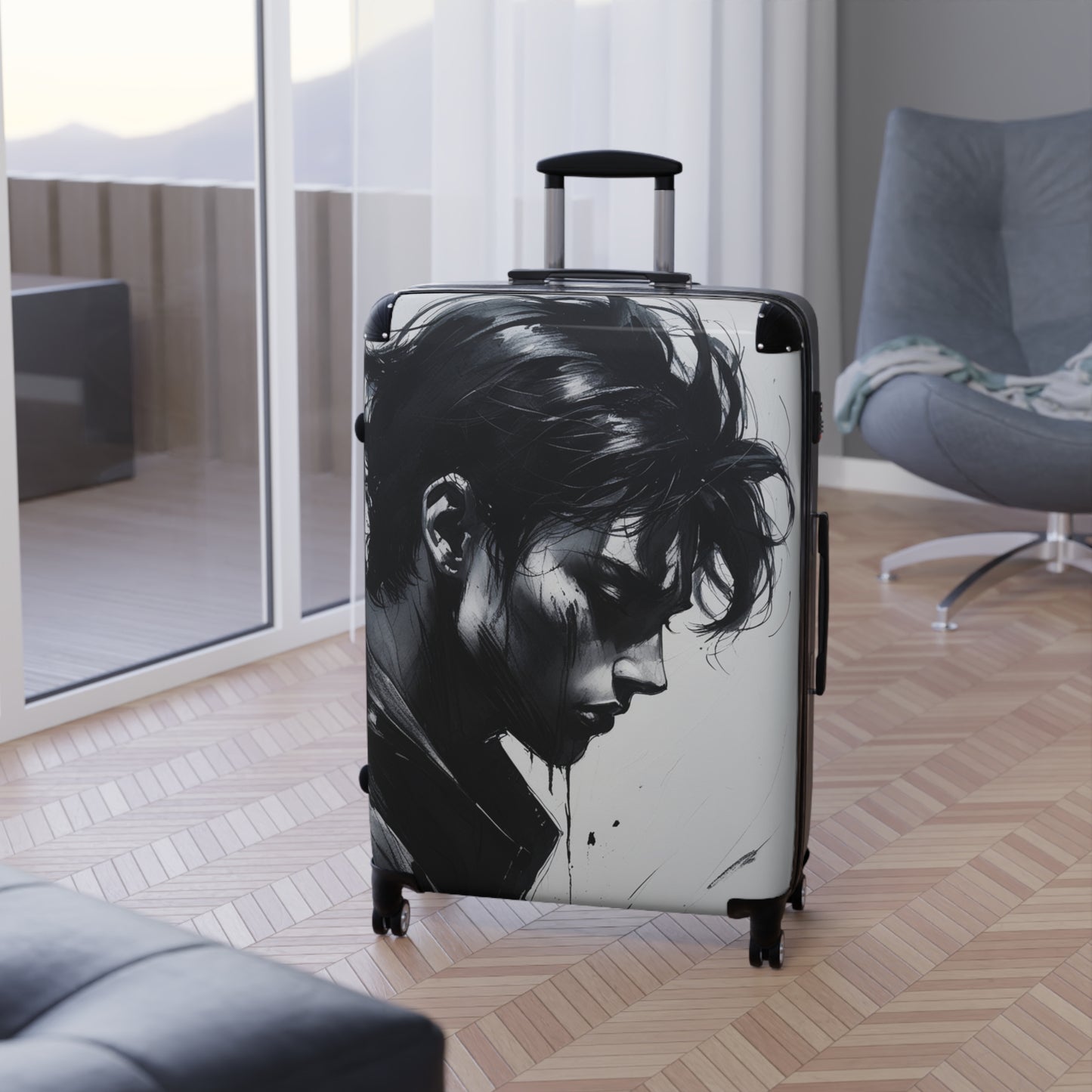 Anime Lover's Suitcase - Bold Graphic Design for Adventurers