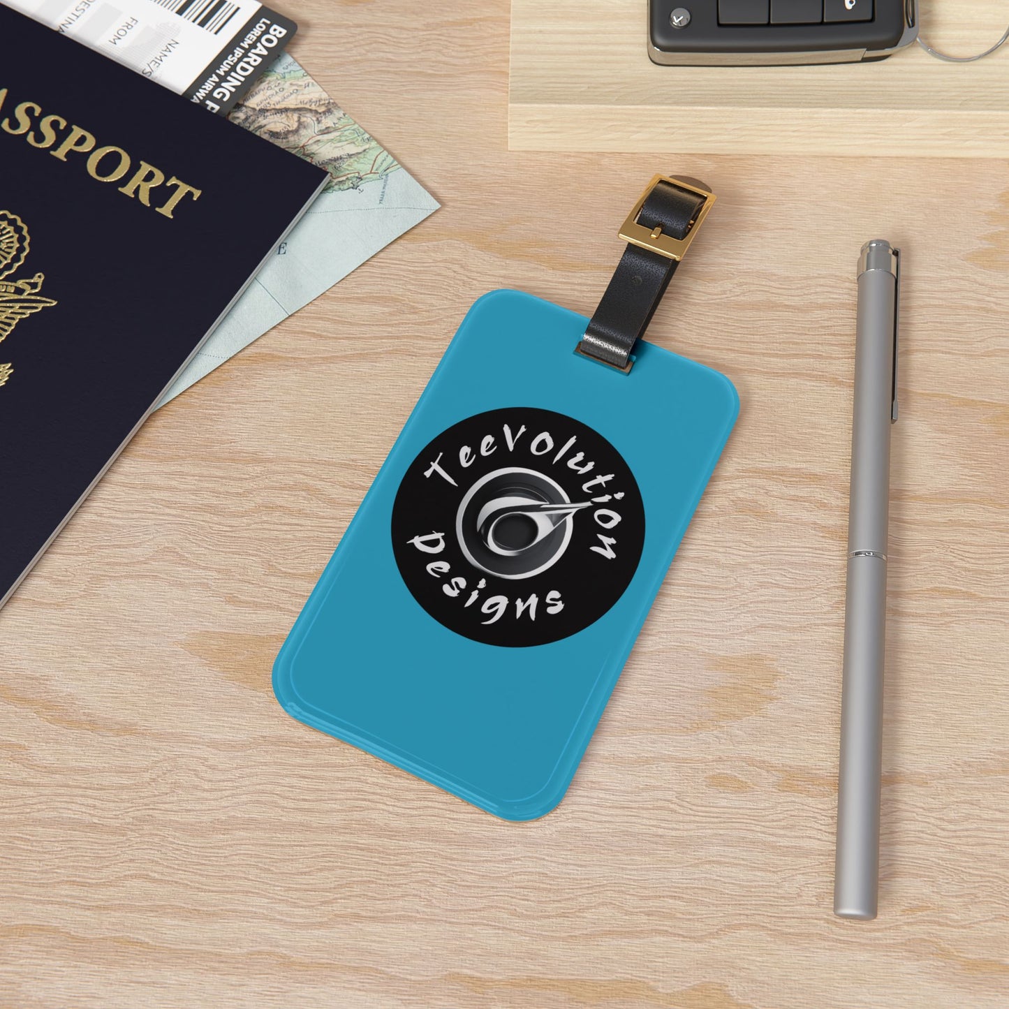 Personalized Travel Luggage Tag - Unique Turquoise Design for Adventurers