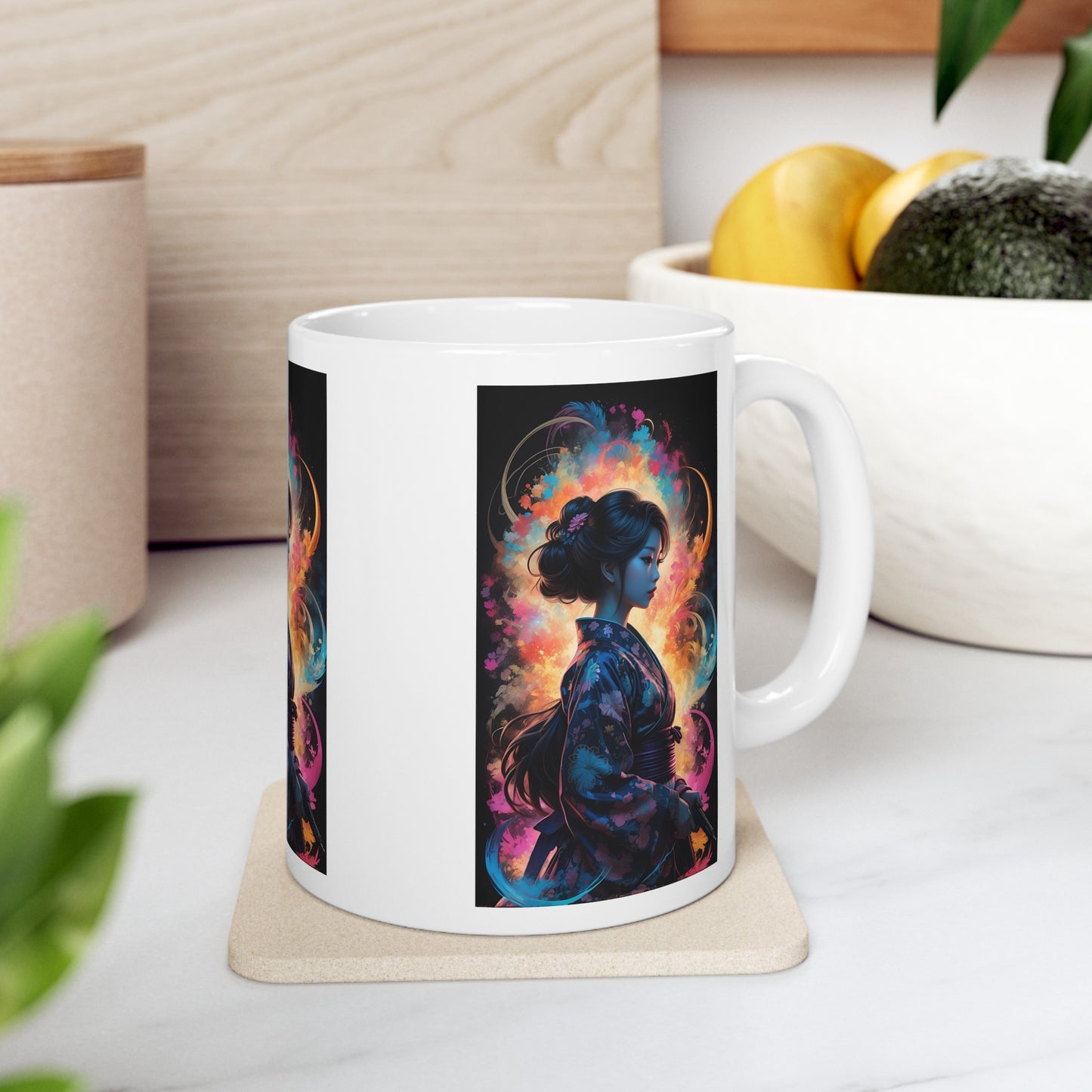 Gangster Geisha | Anime | HD Graphic | Trendy | Artwork | Coffee | Tea | Hot Chocolate | 11oz | White Mug