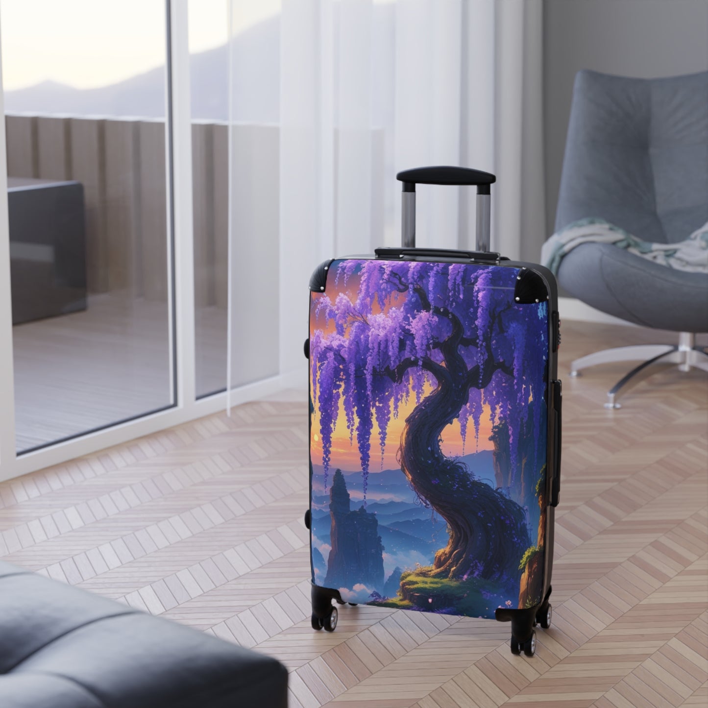 Fantasy Nature Design Suitcase - Traveler's Dream Luggage