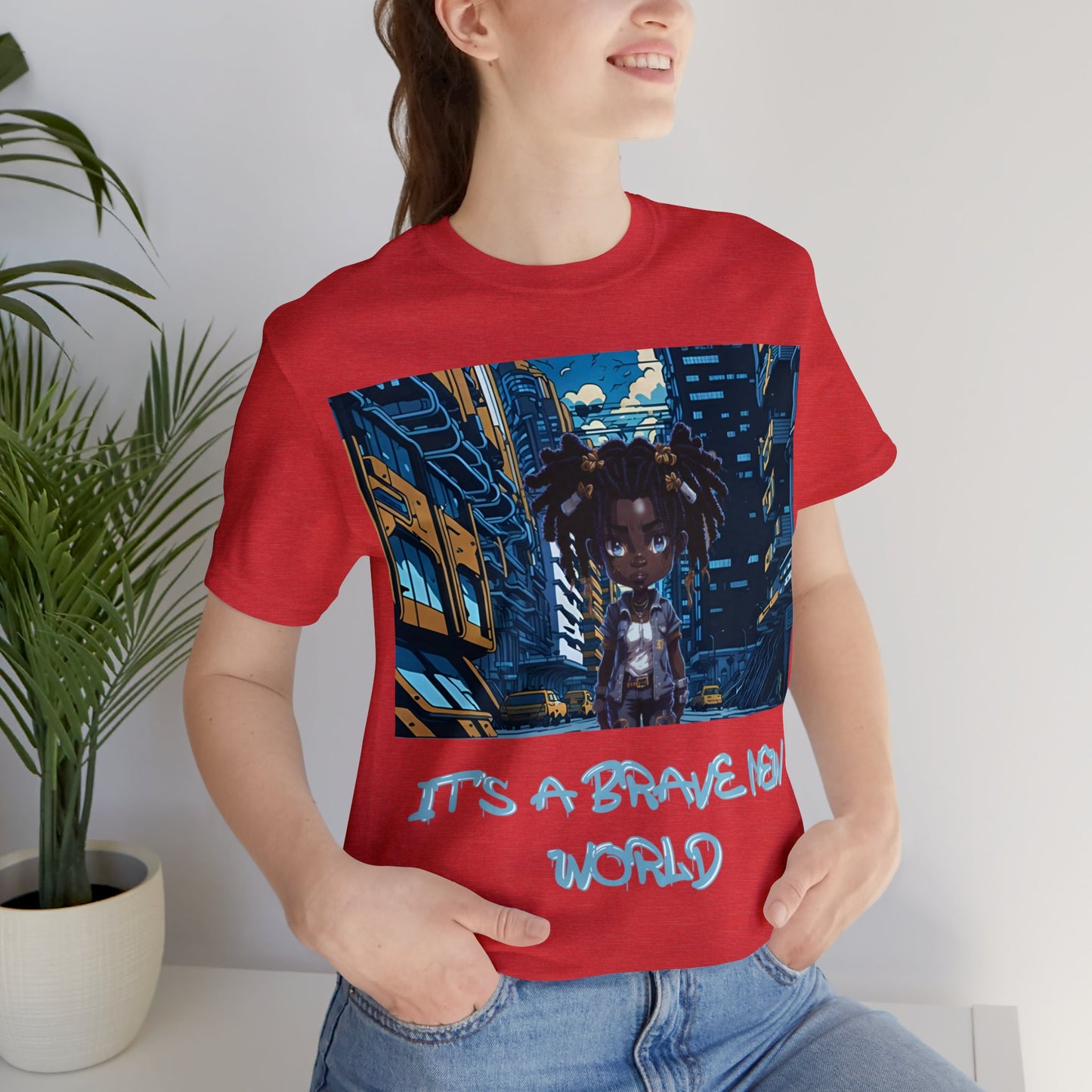 Brave New World | Black Girl Magic | Anime | HD Graphic | Trendy | Artwork | Unisex | Men's | Women's | Tee | T-Shirt