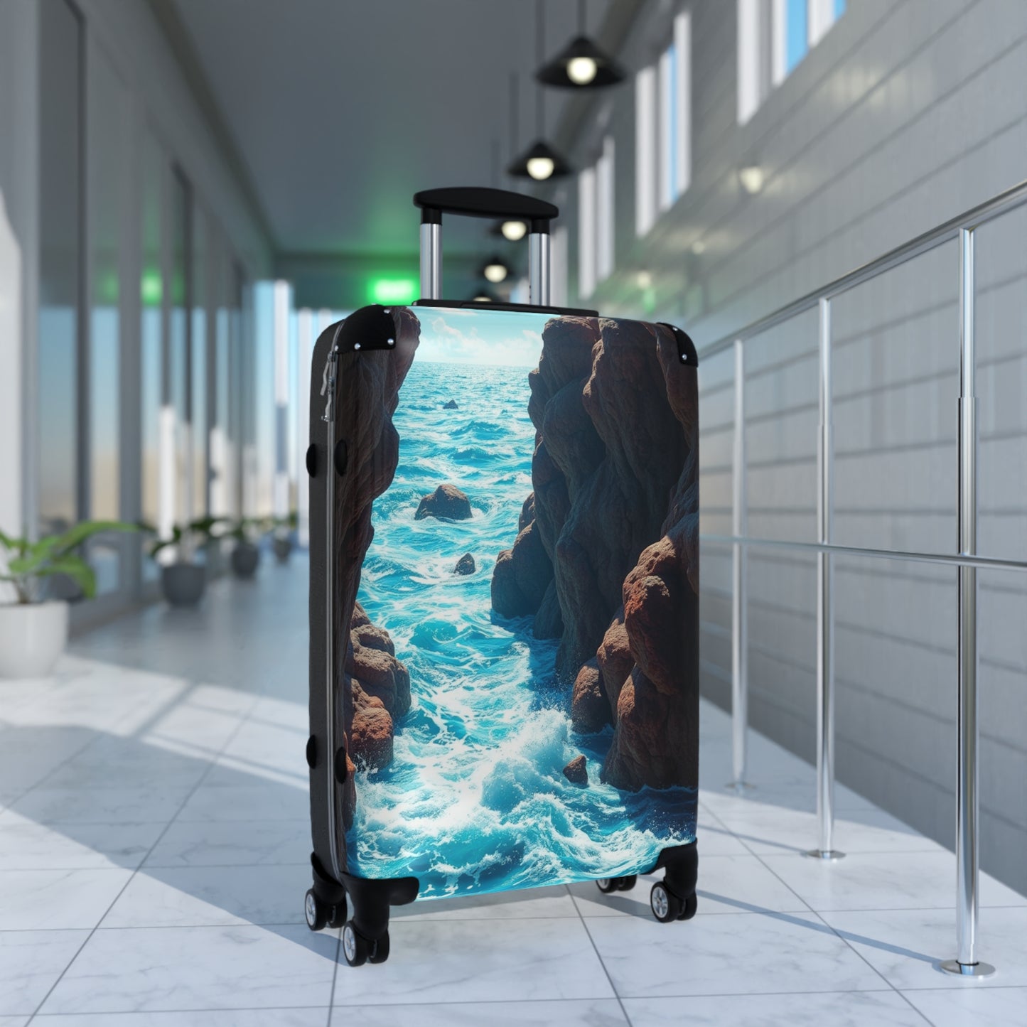 Ocean Waves Travel Suitcase - Perfect for Wanderlust Adventures
