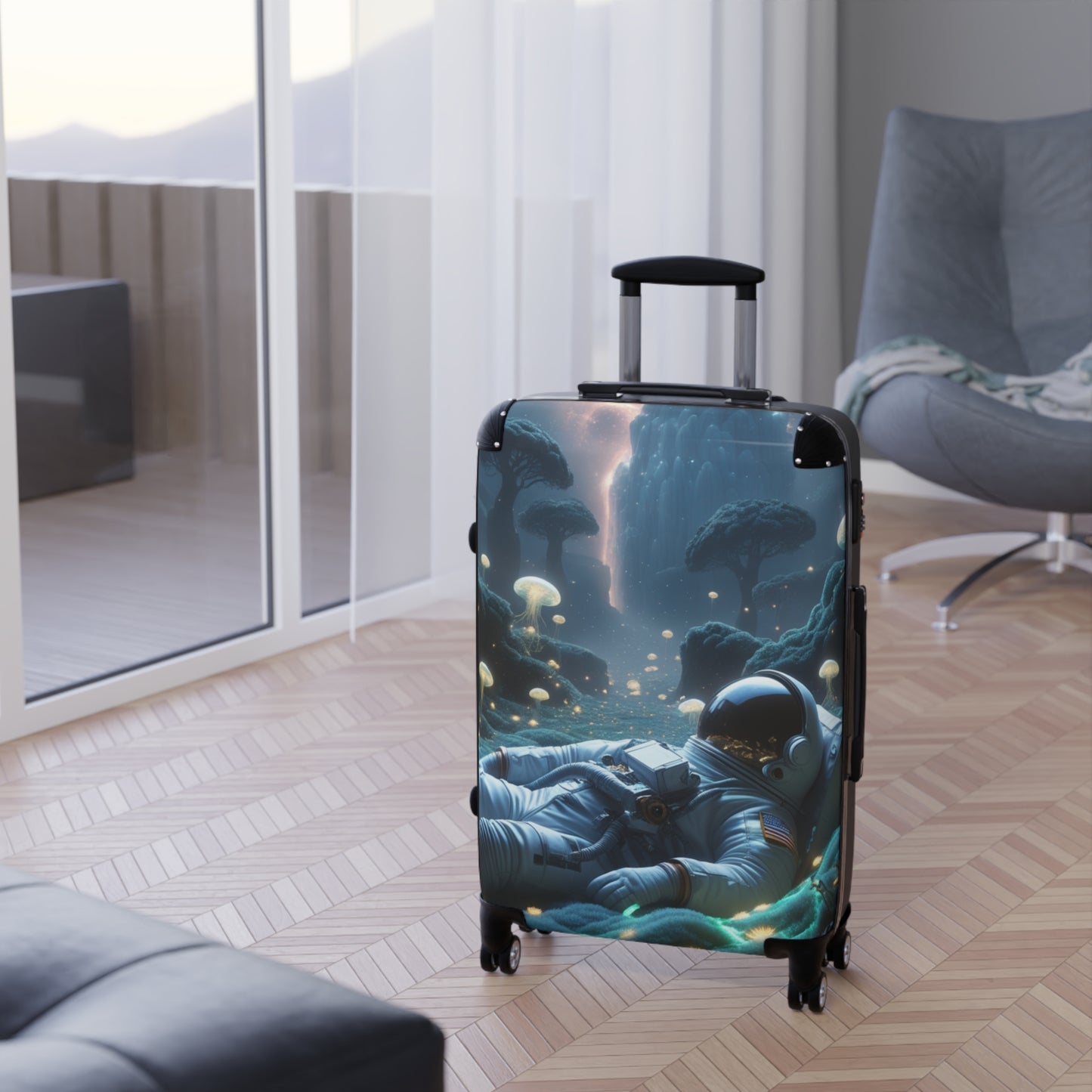 Astronaut In The Ocean Hard Shell Suitcase - Unique Travel Luggage for Space Lovers