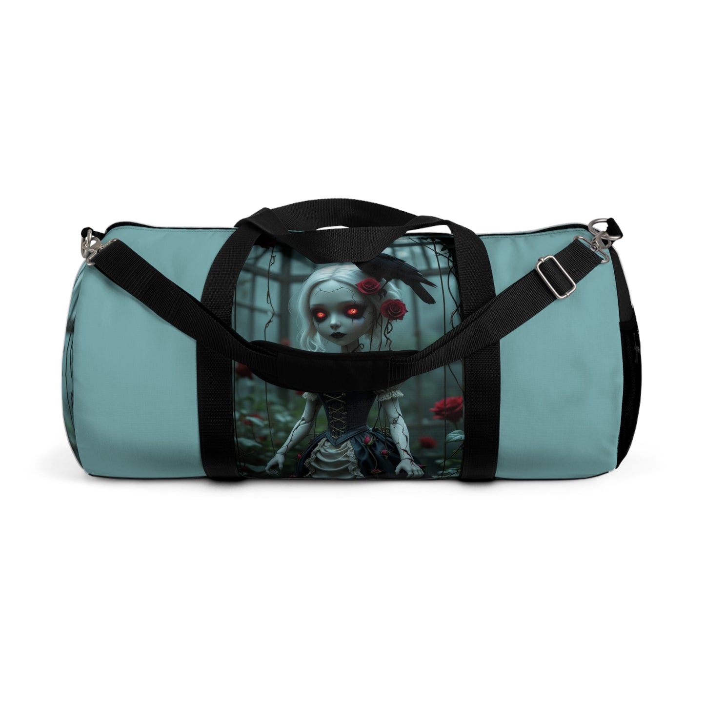 Gothic Doll Duffel Bag - Unique Travel and Gym Bag