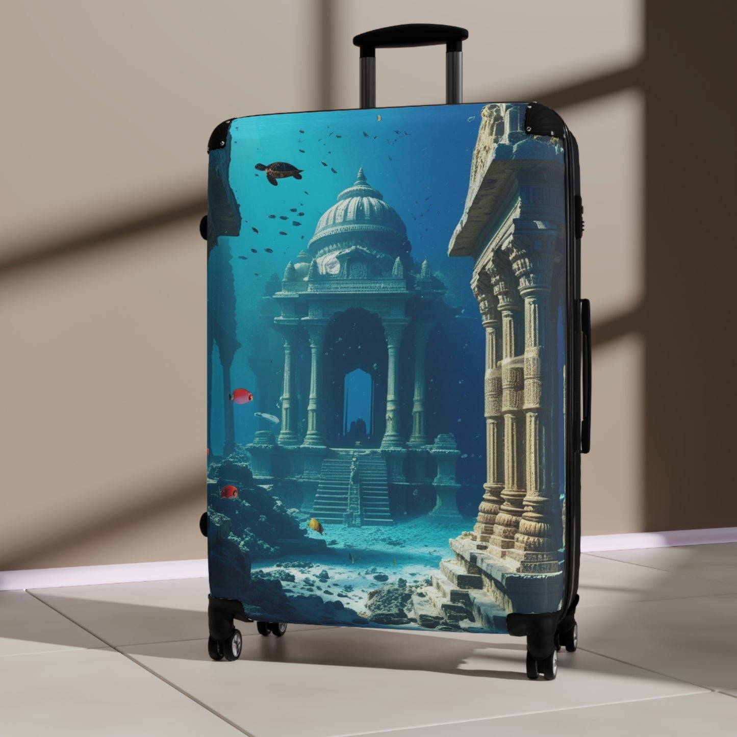 Underwater Adventure Suitcase - Stylish Travel Luggage with Coral Reef Design