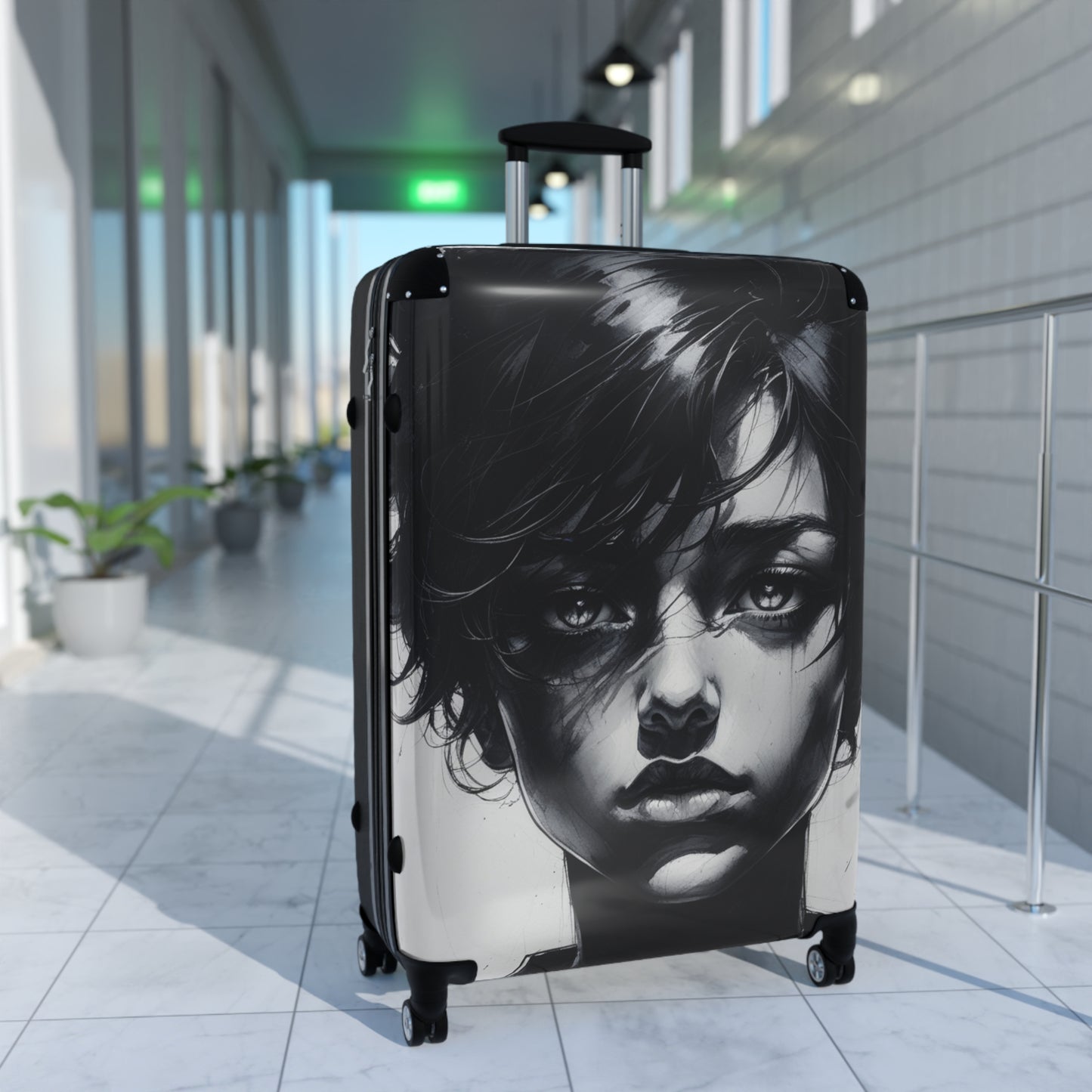 Stylish Art Carry-On Suitcase with Artistic Design