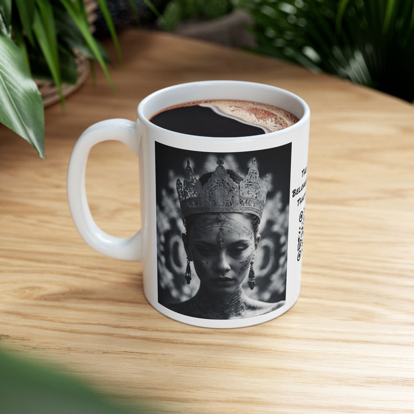 You Should See Me In A Crown | Photorealistic Graphic | Art | Tattooed Woman | Coffee | Tea | Hot Chocolate | 11oz | White Mug