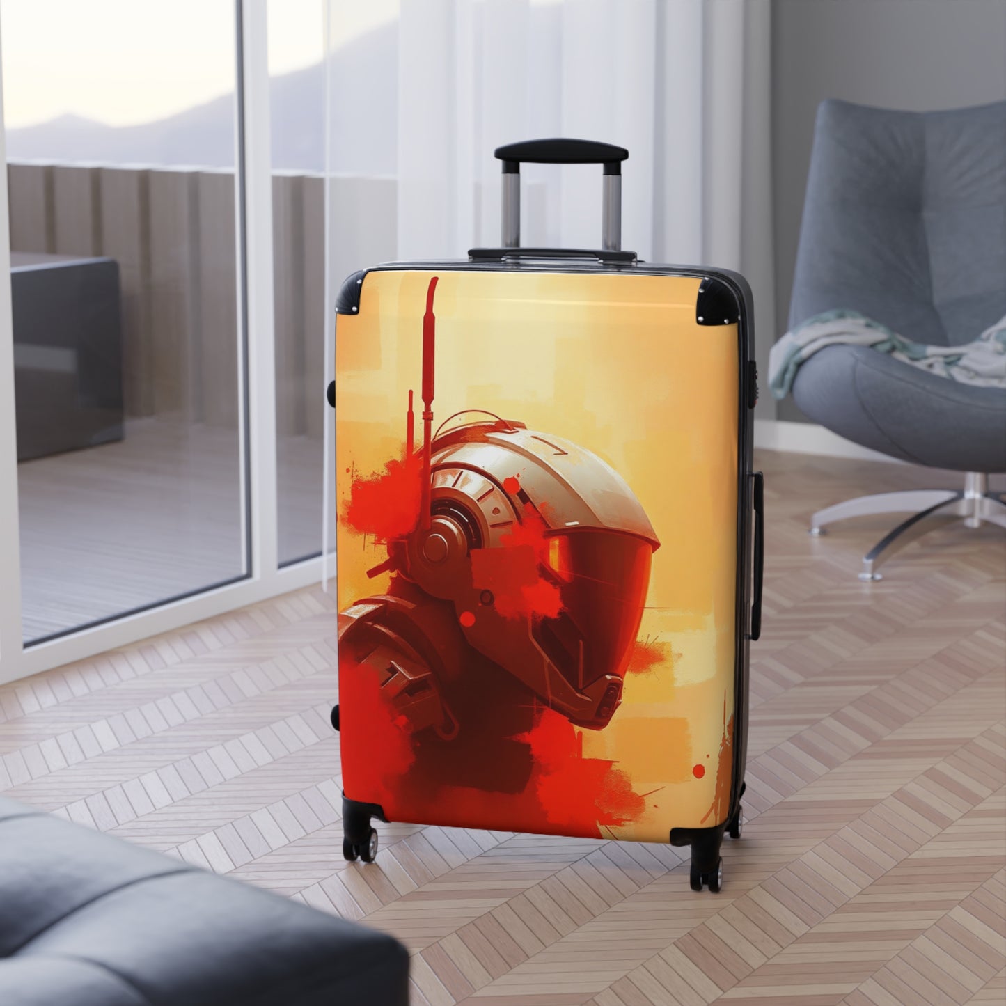 Futuristic Travel Suitcase with Bold Design