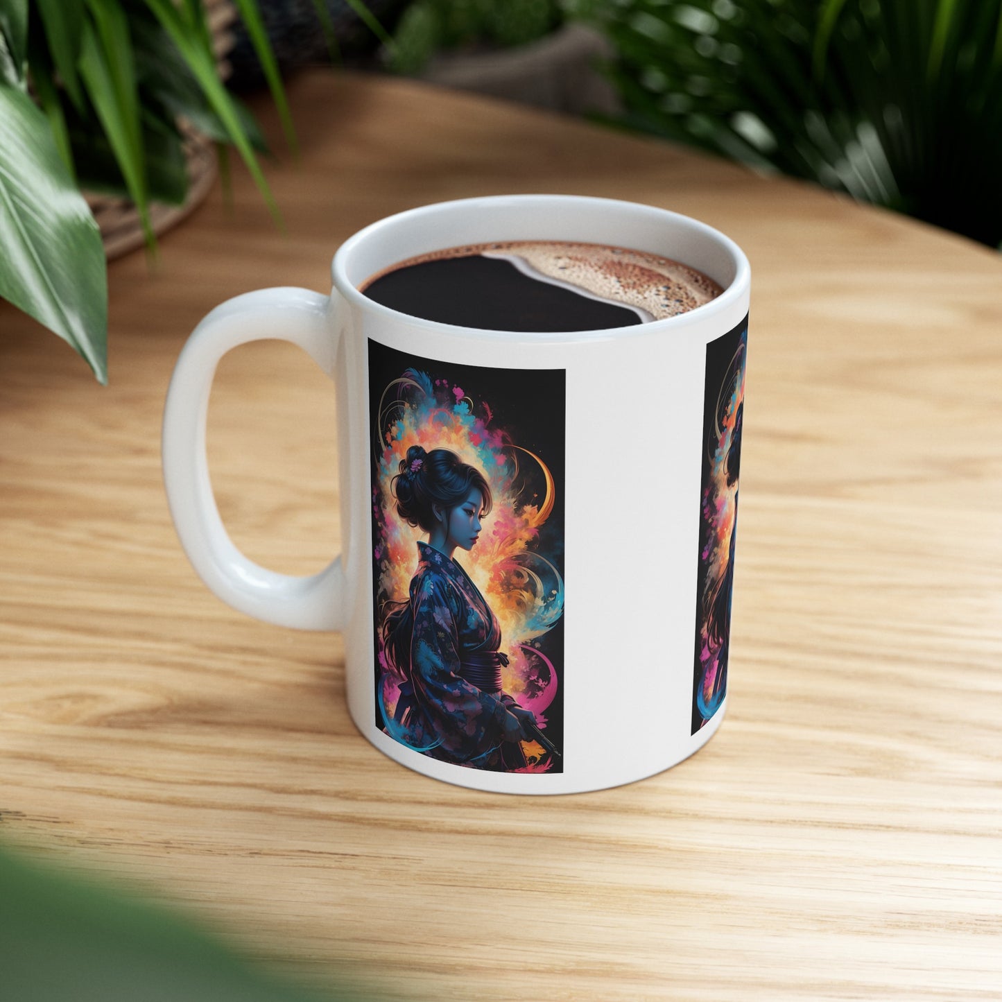 Gangster Geisha | Anime | HD Graphic | Trendy | Artwork | Coffee | Tea | Hot Chocolate | 11oz | White Mug