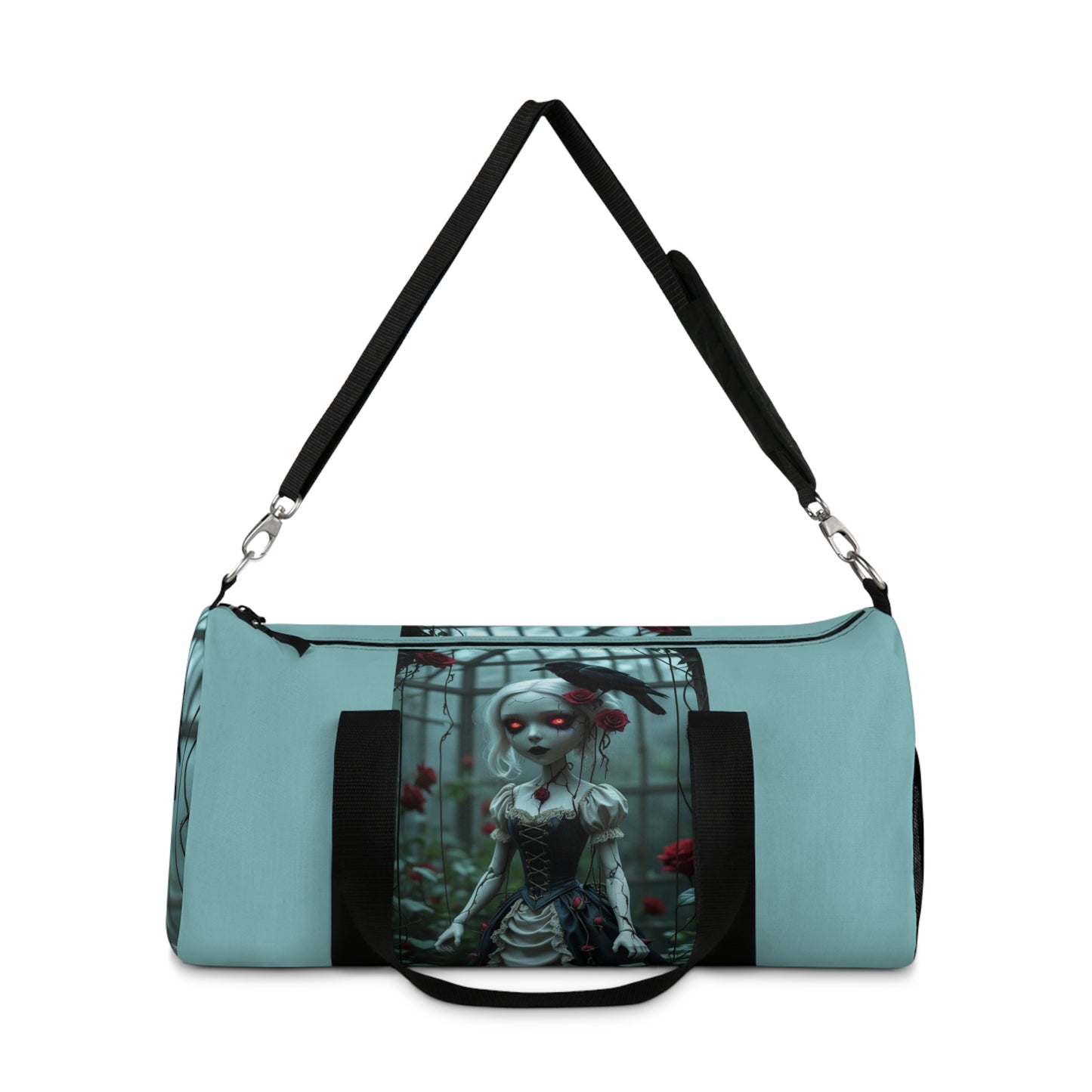 Gothic Doll Duffel Bag - Unique Travel and Gym Bag
