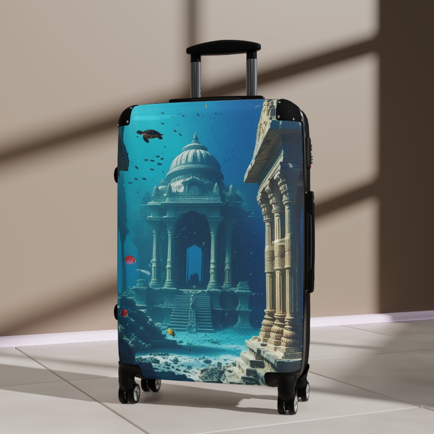 Underwater Adventure Suitcase - Stylish Travel Luggage with Coral Reef Design