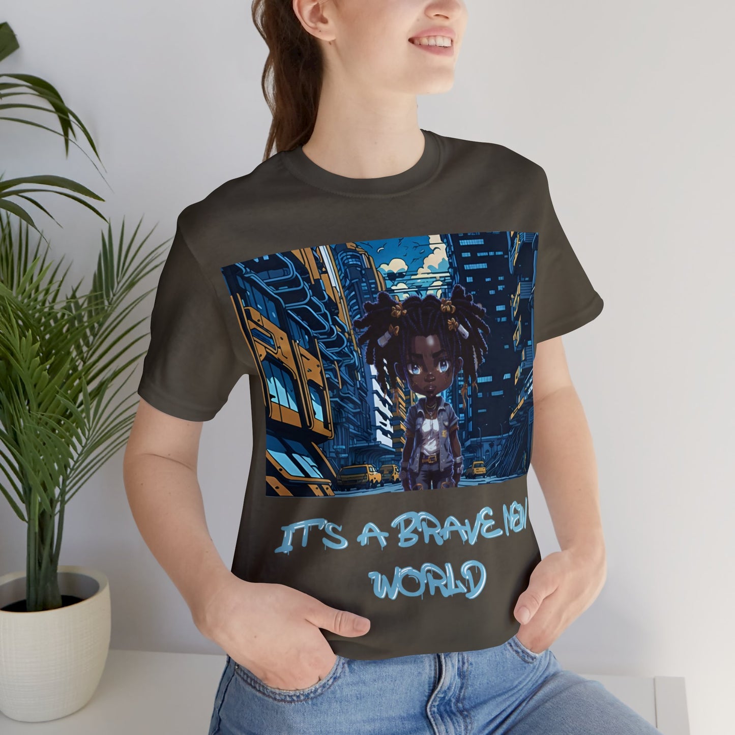 Brave New World | Black Girl Magic | Anime | HD Graphic | Trendy | Artwork | Unisex | Men's | Women's | Tee | T-Shirt