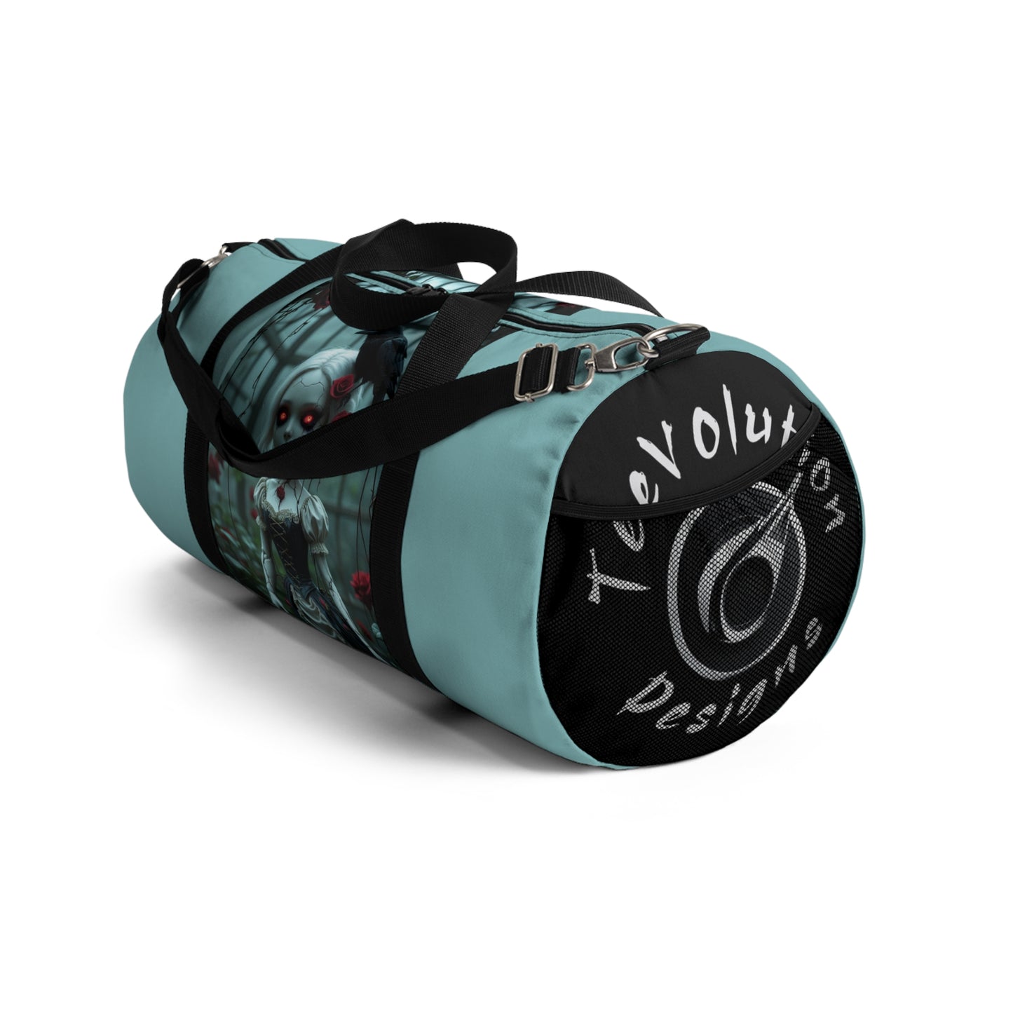 Gothic Doll Duffel Bag - Unique Travel and Gym Bag